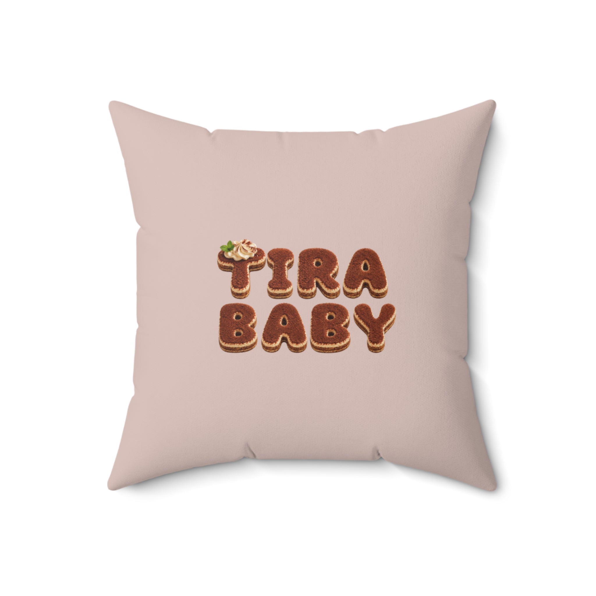 TiraBaby Throw Pillow Tiramisu Dessert Character (YouTube Store Edition) | Spun Polyester Square Pillow
