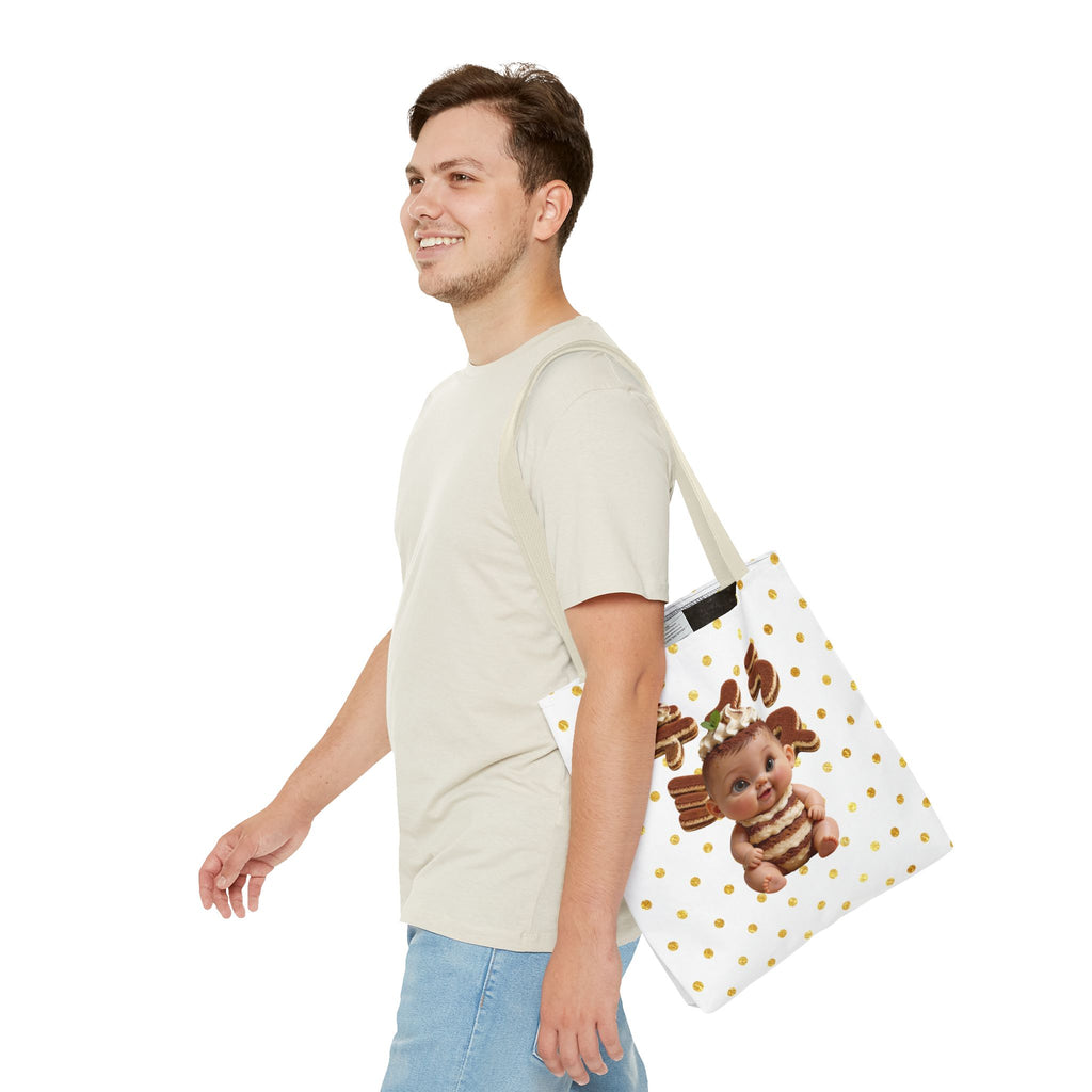 TiraBaby Tote Bag Tiramisu Dessert Character (YouTube Store Edition) | Tote Bag (AOP)