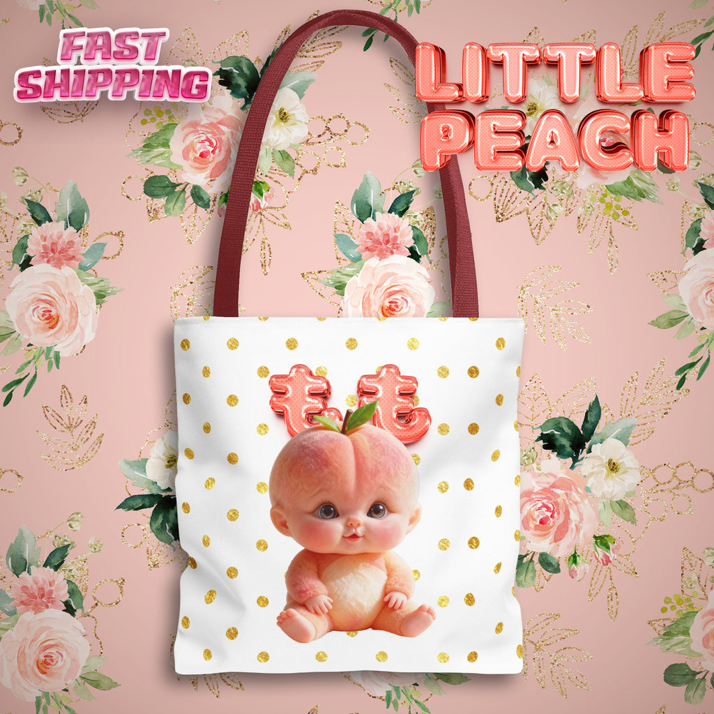 Peach Baby Kawaii Tote Bag – Cute Japanese Baby Character (YouTube Shopping Edition)