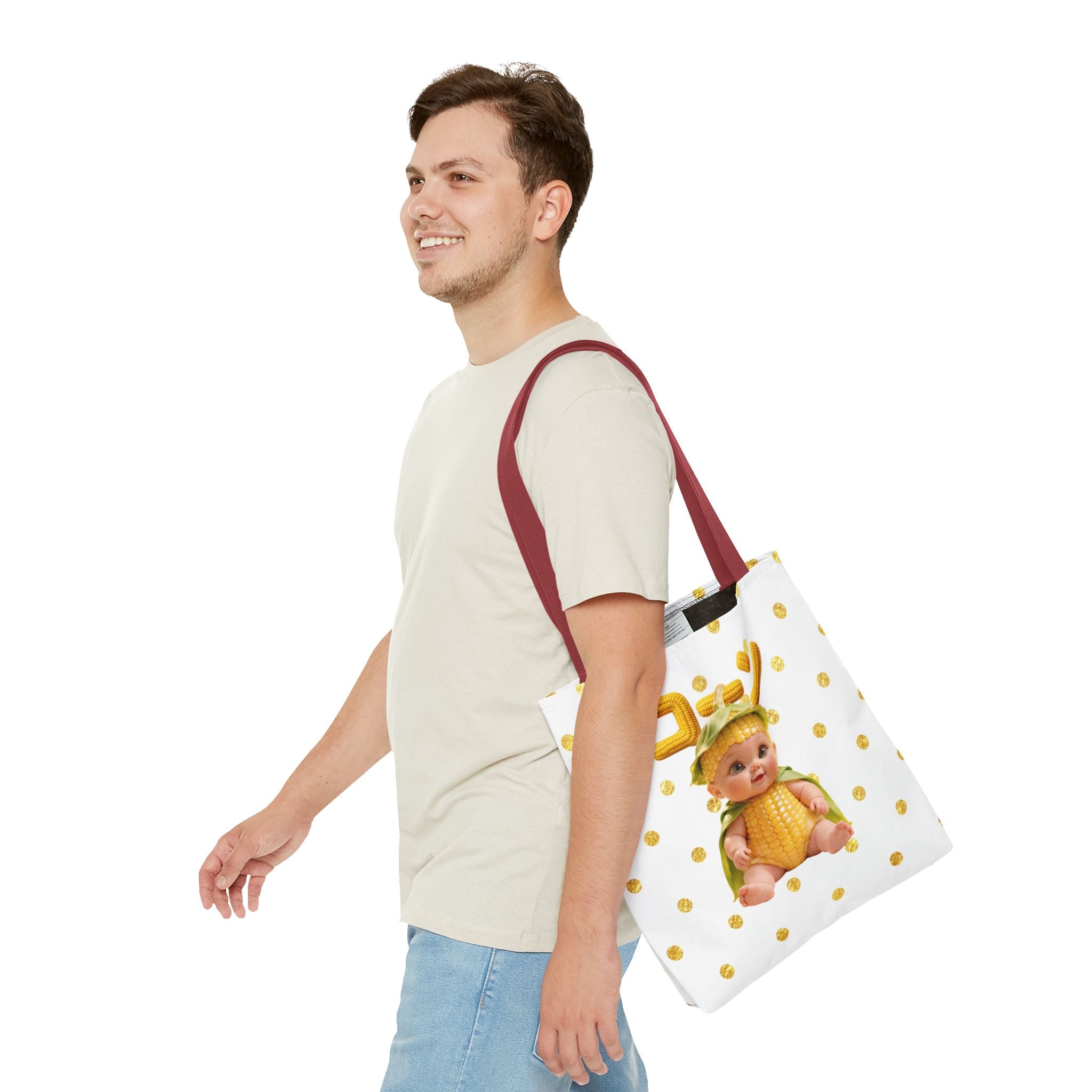 Corn Baby Tote Bag Cute Food Character Canvas Bag (YouTube Store Edition) | Tote Bag (AOP)