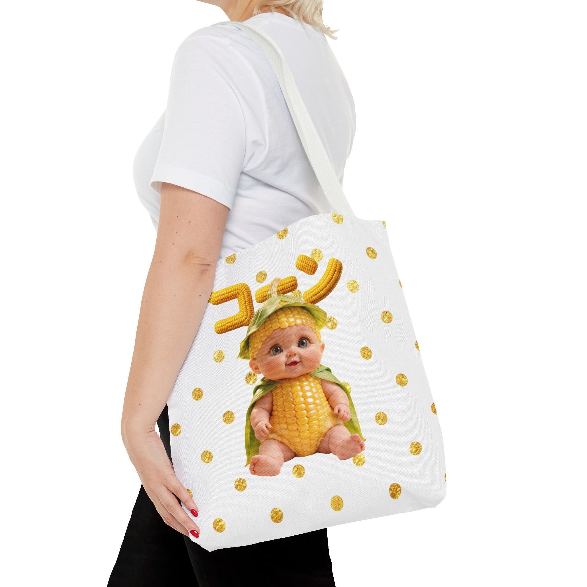 Corn Baby Tote Bag Cute Food Character Canvas Bag (YouTube Store Edition) | Tote Bag (AOP)