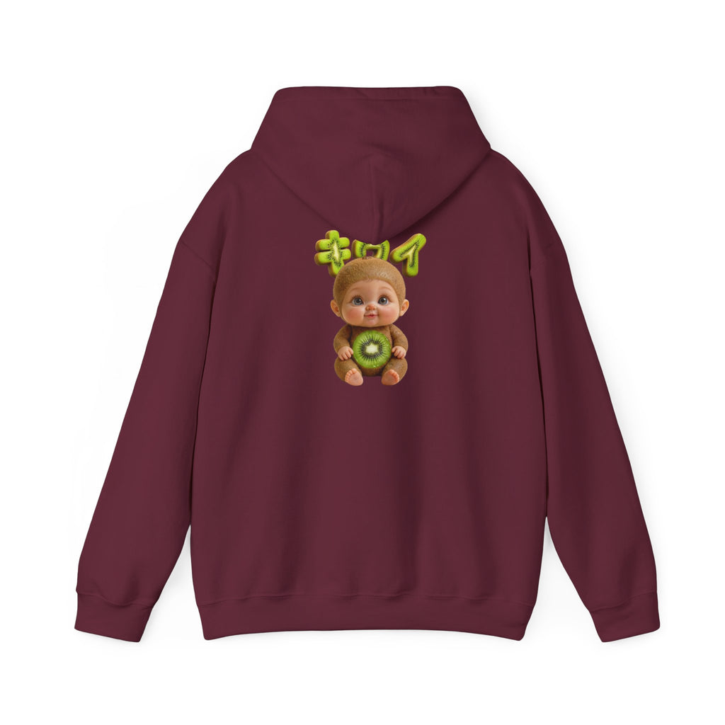 Kiwi Baby Hoodie Cute Fruit Character Back Print (YouTube Store Edition) | Unisex Heavy Blend™ Hooded Sweatshirt