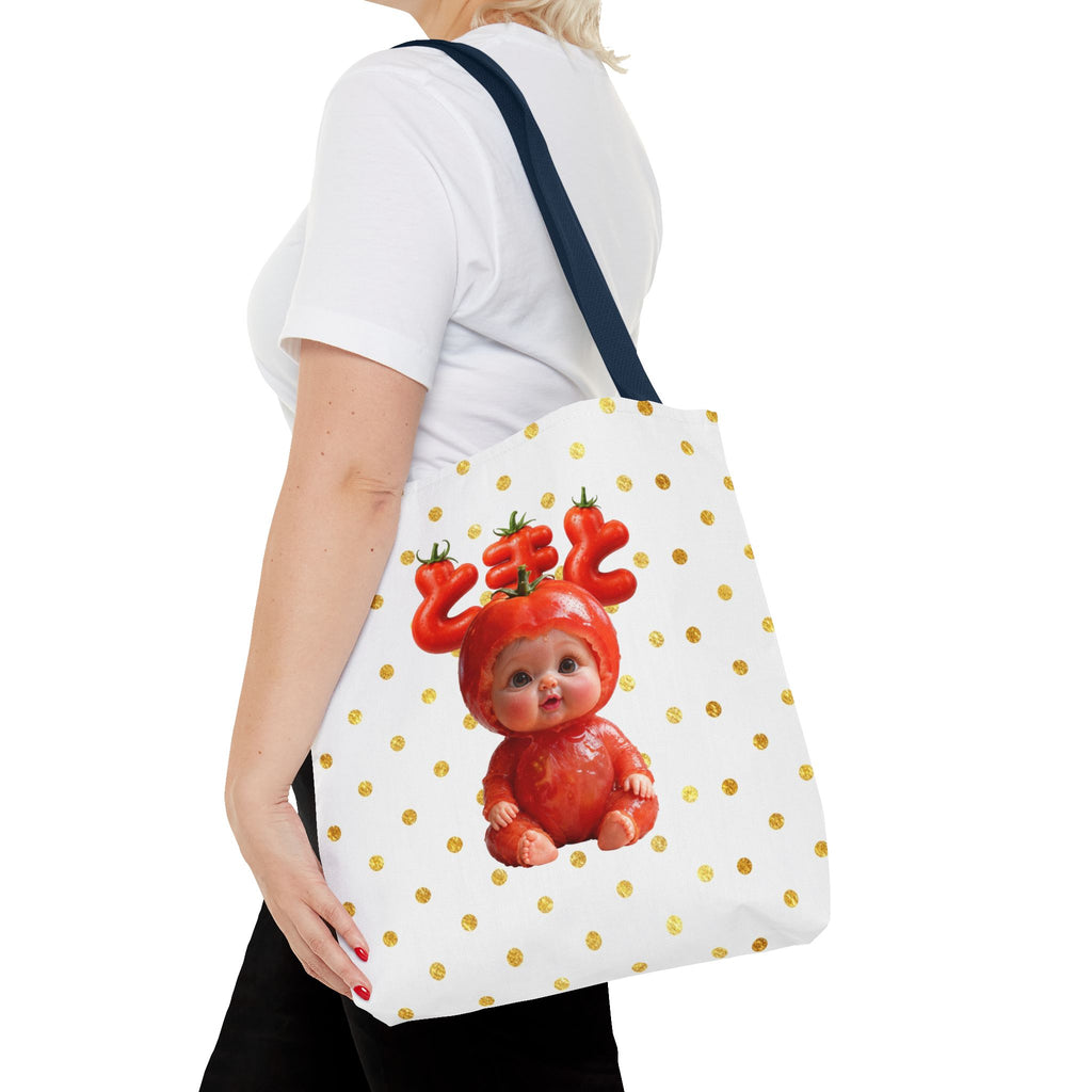 Tomato Baby Tote Bag Cute Food Character Bag (YouTube Store Edition) | Tote Bag (AOP)