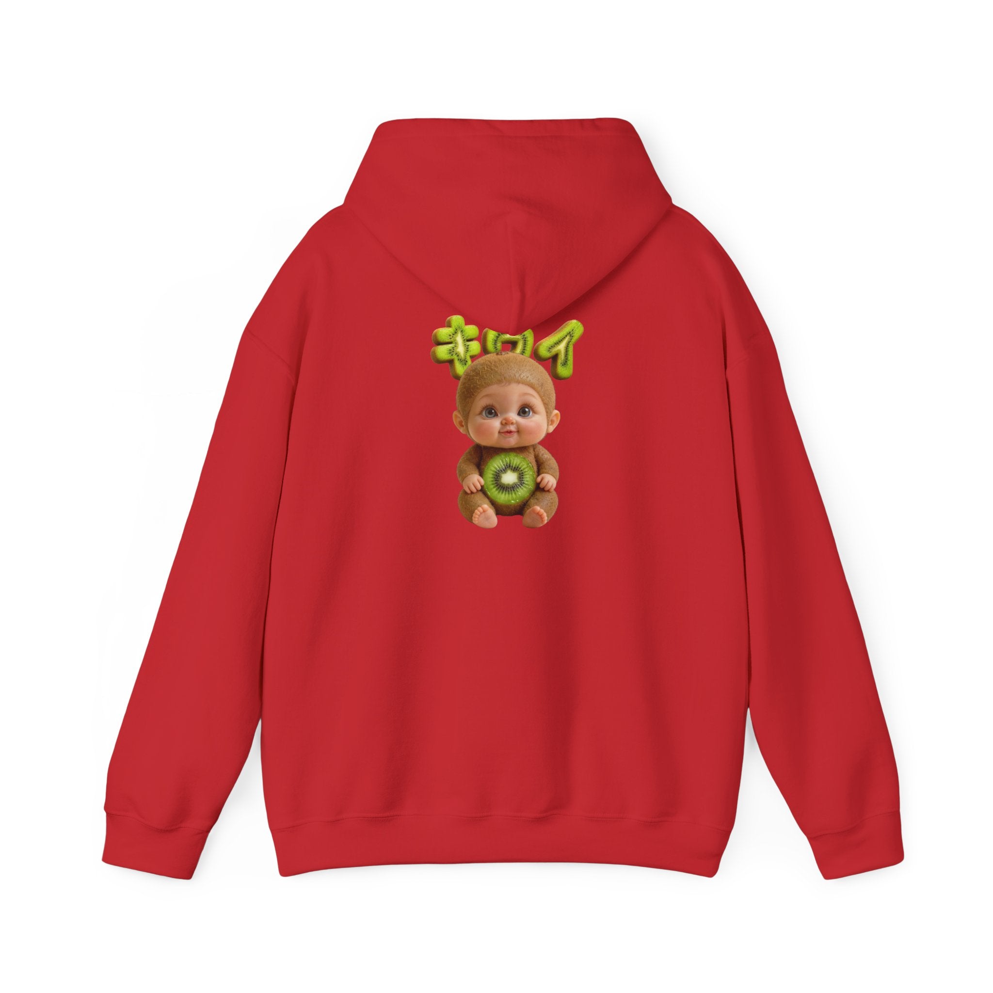 Kiwi Baby Hoodie Cute Fruit Character Back Print (YouTube Store Edition) | Unisex Heavy Blend™ Hooded Sweatshirt