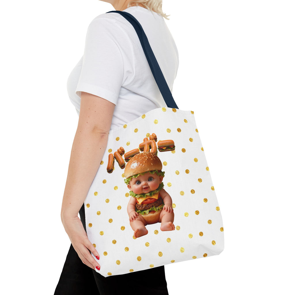 Burger Baby Tote Bag Cute Food Character (YouTube Store Edition) | Tote Bag (AOP)