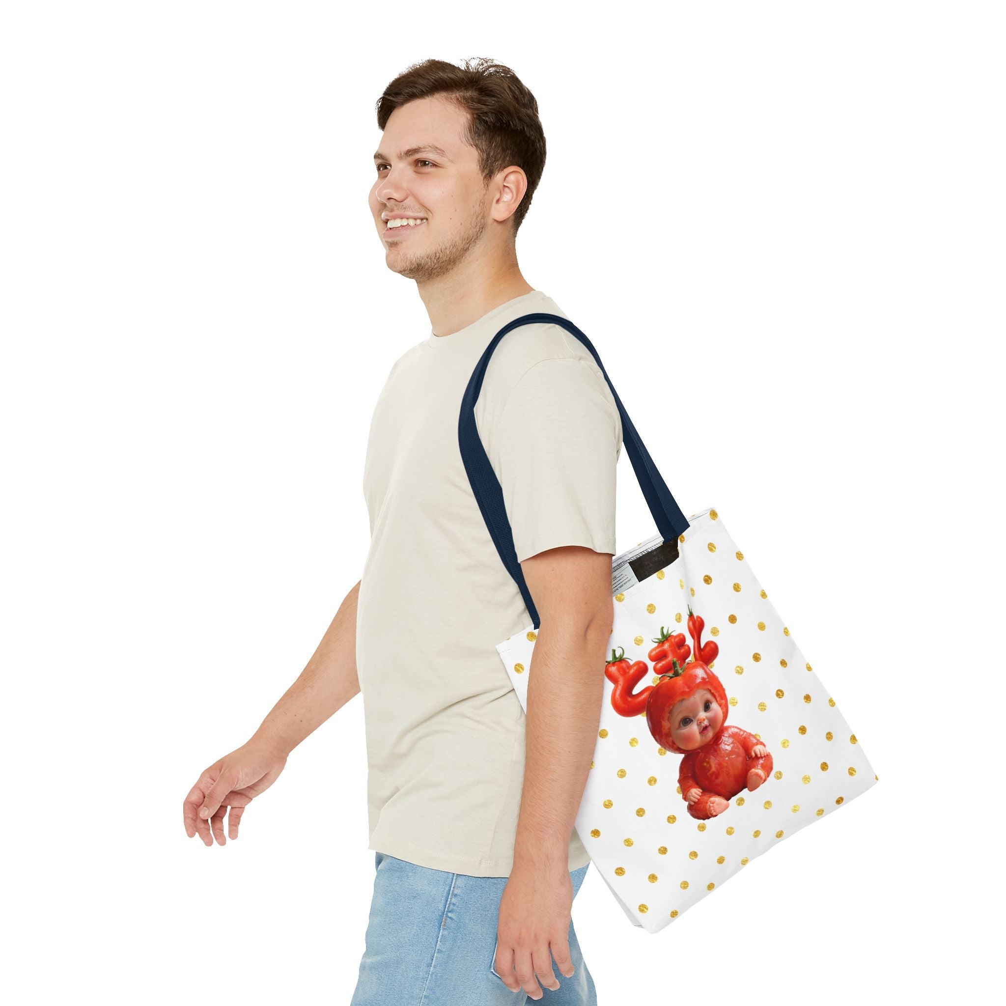 Tomato Baby Tote Bag Cute Food Character Bag (YouTube Store Edition) | Tote Bag (AOP)