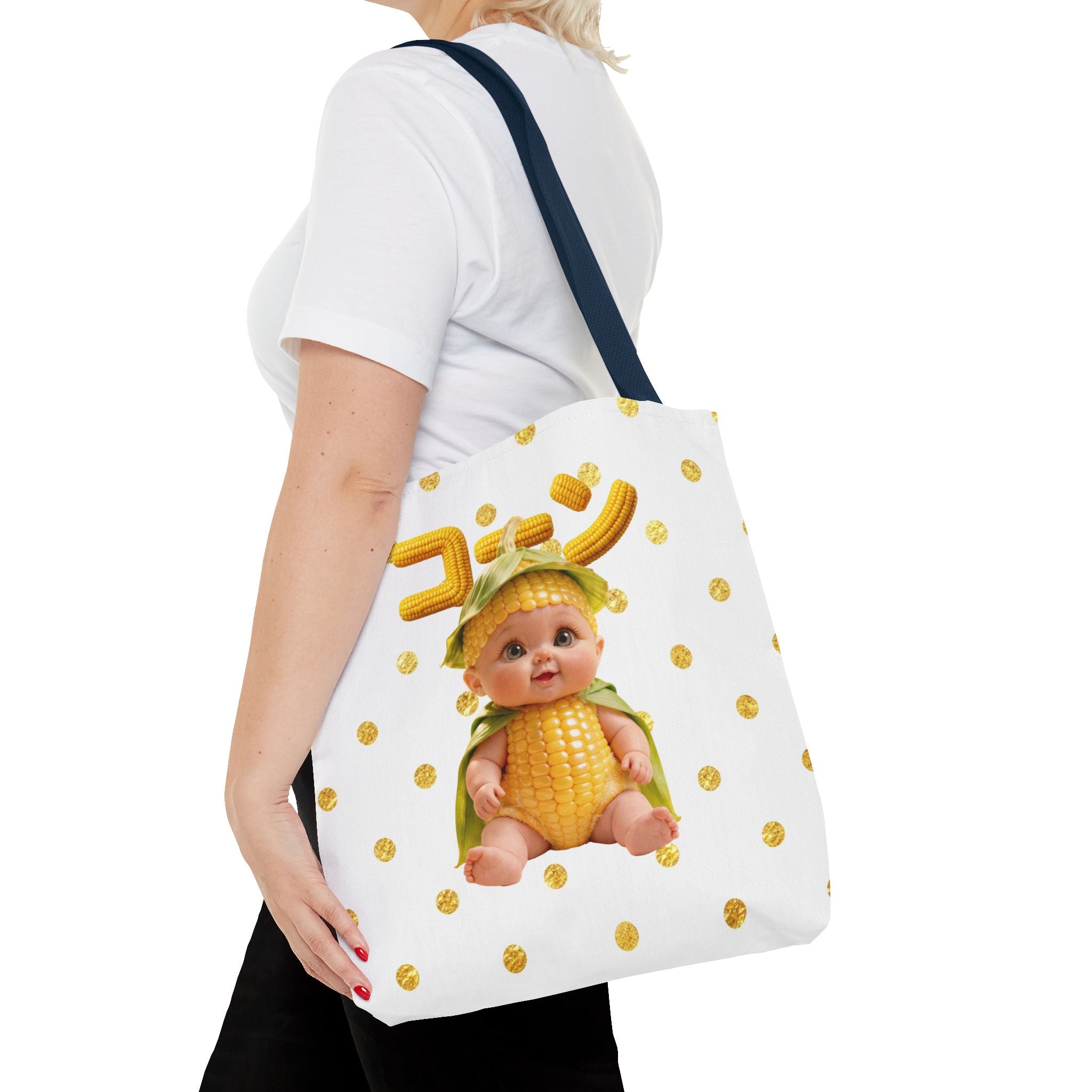 Corn Baby Tote Bag Cute Food Character Canvas Bag (YouTube Store Edition) | Tote Bag (AOP)