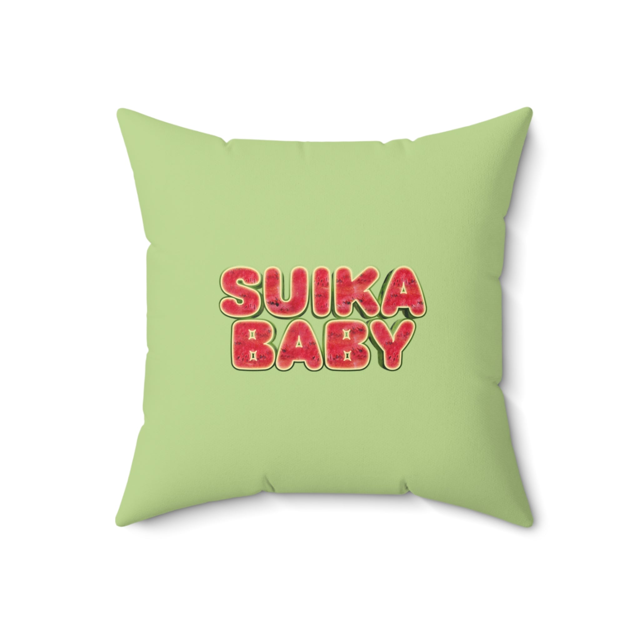 Watermelon Baby Decorative Pillow Cute Fruit Character Cushion | Spun Polyester Square Pillow