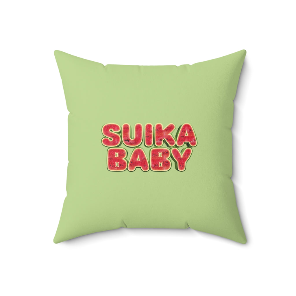 Watermelon Baby Decorative Pillow Cute Fruit Character Cushion | Spun Polyester Square Pillow (YouTube Shopping Edition)