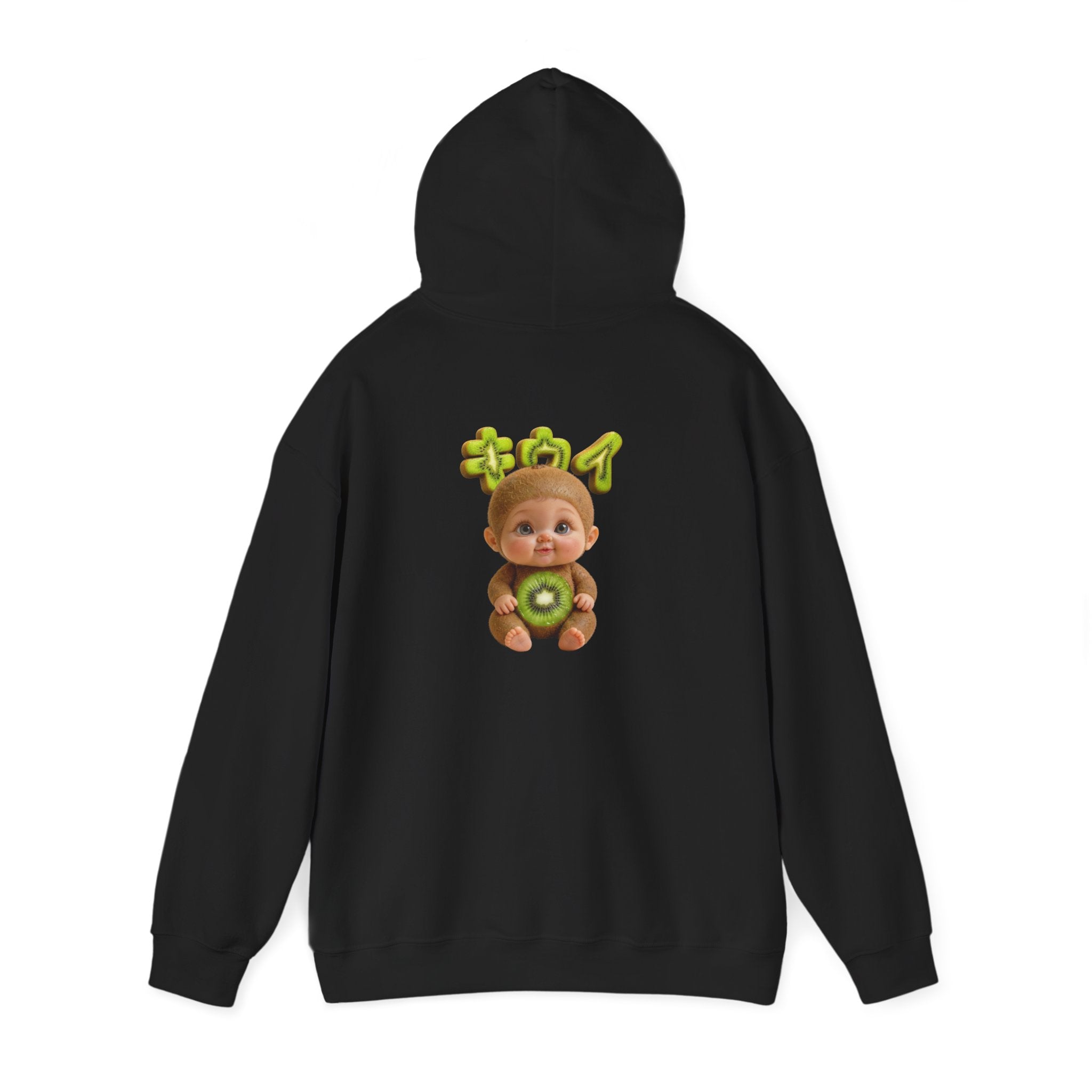 Kiwi Baby Hoodie Cute Fruit Character Back Print (YouTube Store Edition) | Unisex Heavy Blend™ Hooded Sweatshirt
