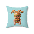 Burger Baby Throw Pillow Cute Food Character Cushion | Spun Polyester Square Pillow