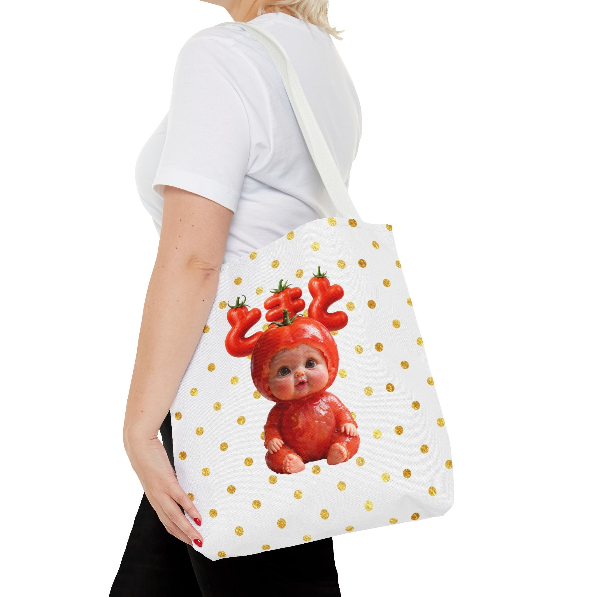 Tomato Baby Tote Bag Cute Food Character Bag (YouTube Store Edition) | Tote Bag (AOP)