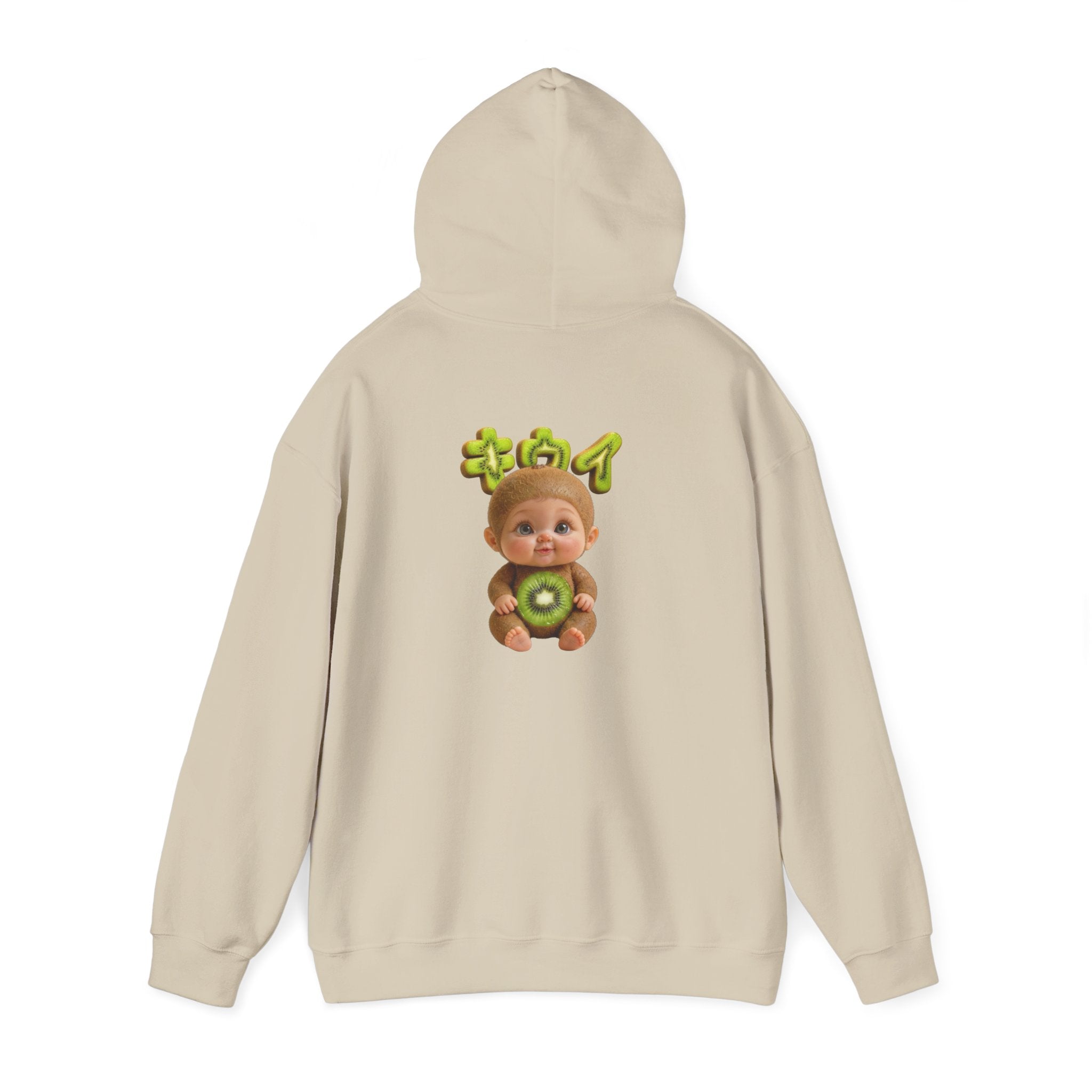Kiwi Baby Hoodie Cute Fruit Character Back Print (YouTube Store Edition) | Unisex Heavy Blend™ Hooded Sweatshirt