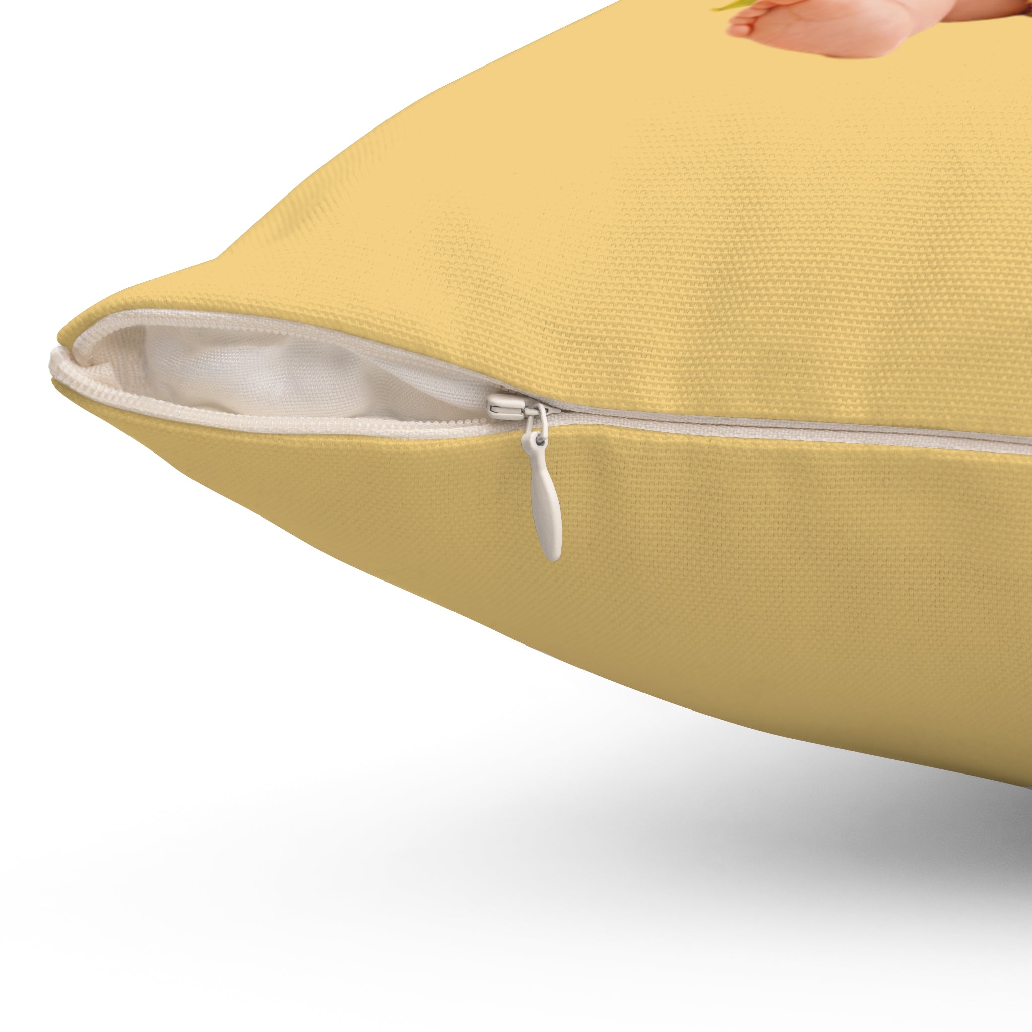 Yellow Throw Pillow Corn Baby Character Design (YouTube Store Edition) | Spun Polyester Square Pillow