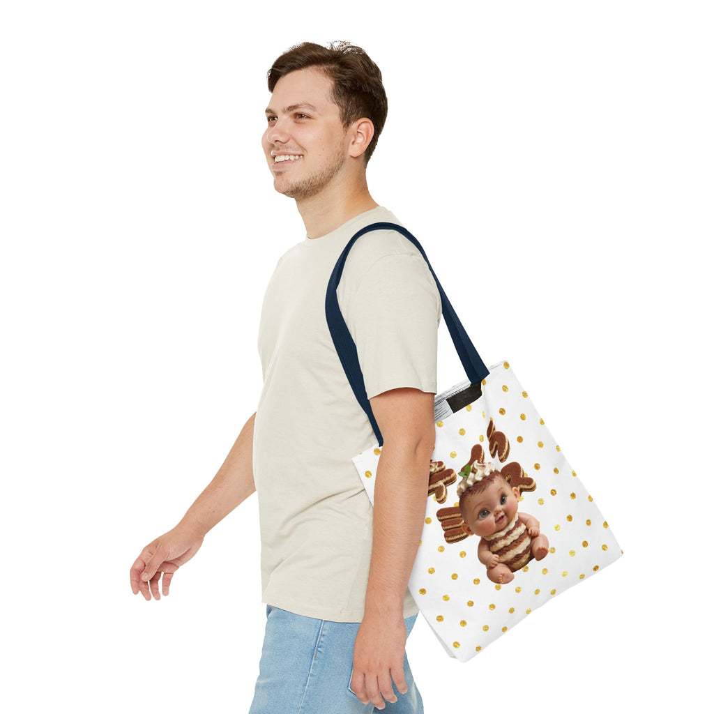TiraBaby Tote Bag Tiramisu Dessert Character (YouTube Store Edition) | Tote Bag (AOP)