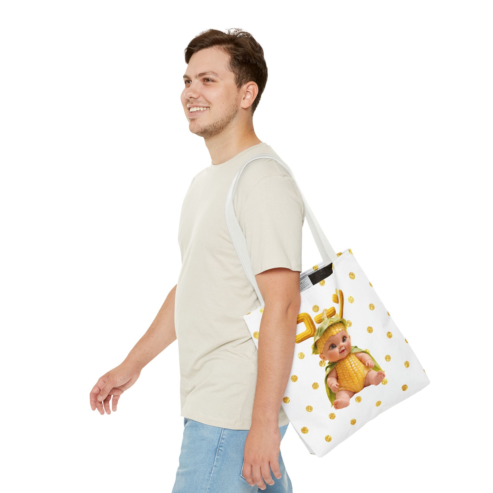 Corn Baby Tote Bag Cute Food Character Canvas Bag (YouTube Store Edition) | Tote Bag (AOP)
