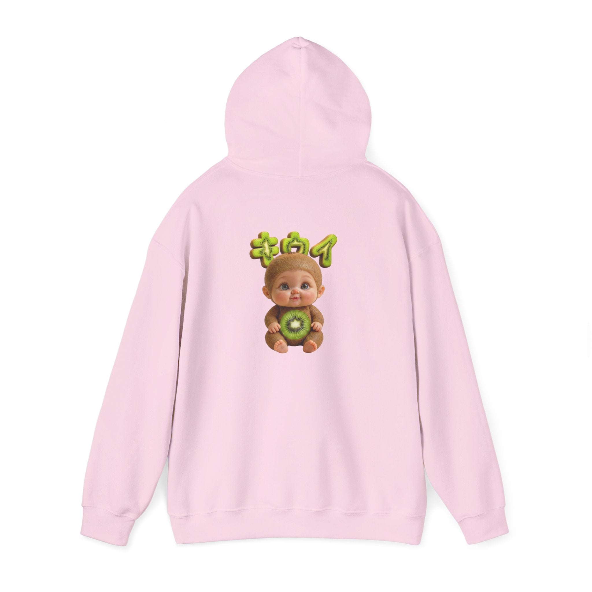 Kiwi Baby Hoodie Cute Fruit Character Back Print (YouTube Store Edition) | Unisex Heavy Blend™ Hooded Sweatshirt