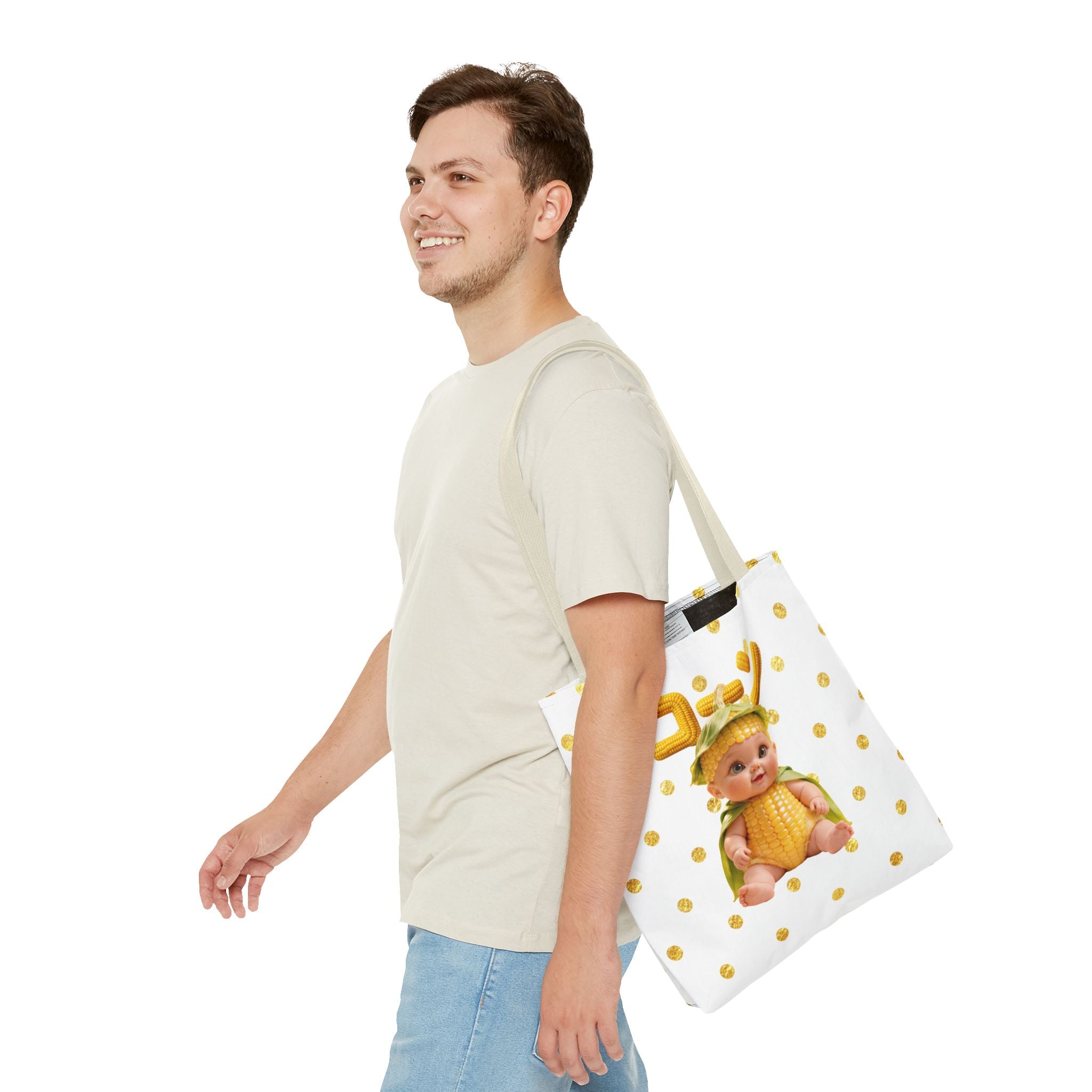 Corn Baby Tote Bag Cute Food Character Canvas Bag (YouTube Store Edition) | Tote Bag (AOP)