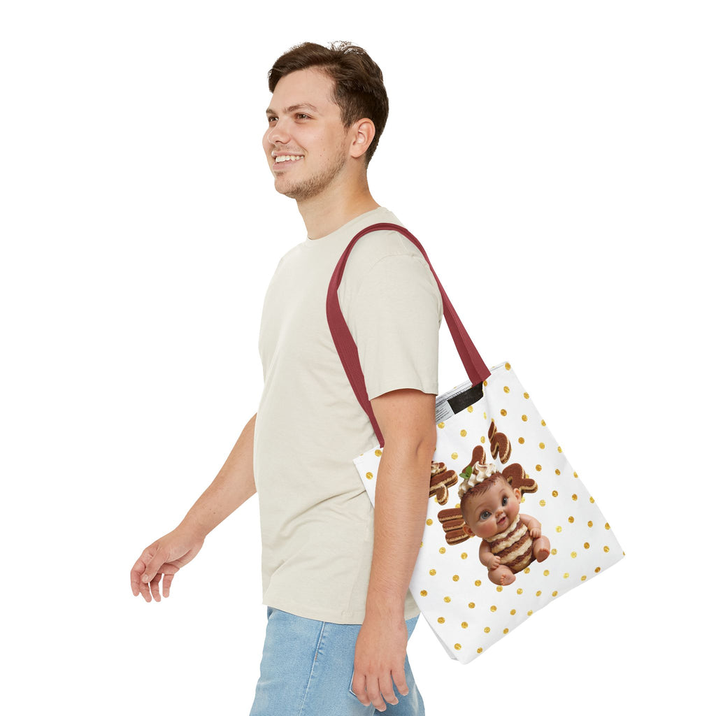TiraBaby Tote Bag Tiramisu Dessert Character (YouTube Store Edition) | Tote Bag (AOP)
