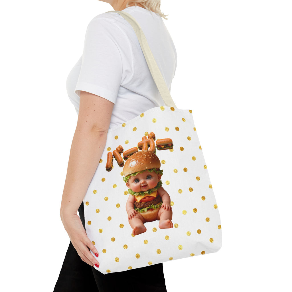 Burger Baby Tote Bag Cute Food Character (YouTube Store Edition) | Tote Bag (AOP)