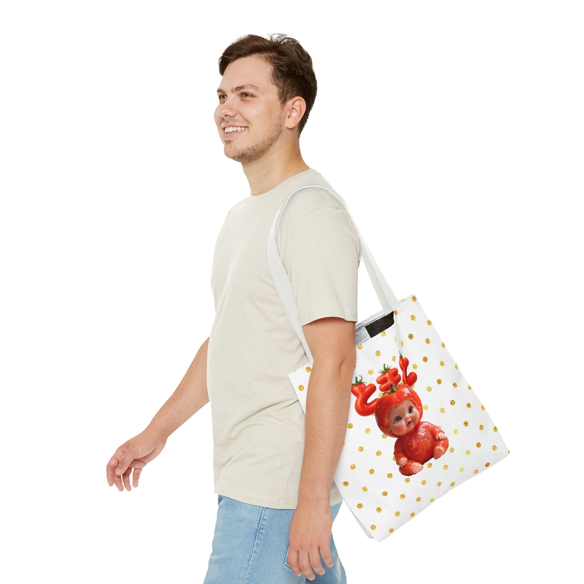 Tomato Baby Tote Bag Cute Food Character Bag (YouTube Store Edition) | Tote Bag (AOP)
