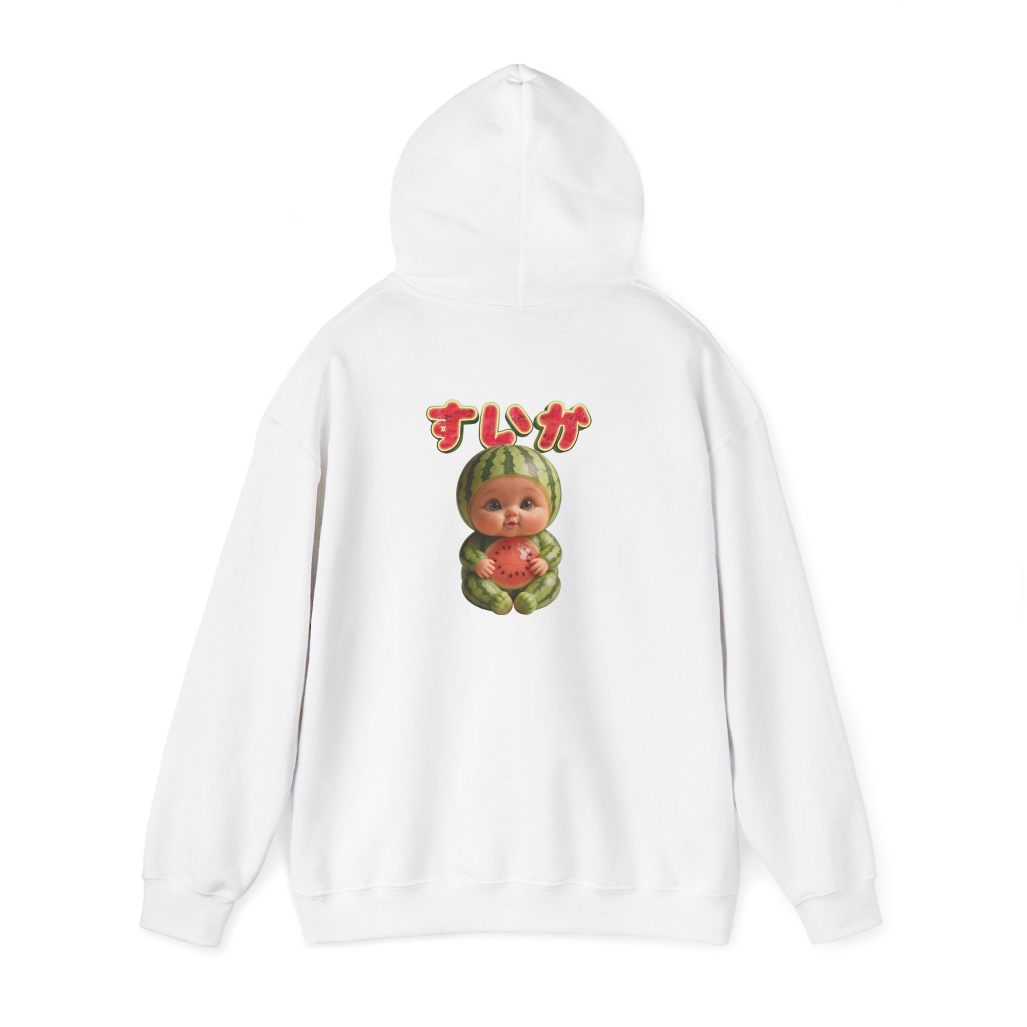 Unisex Hoodie Suika Baby Graphic Sweatshirt Cute Fruit Character Pullover | Unisex Heavy Blend™ Hooded Sweatshirt