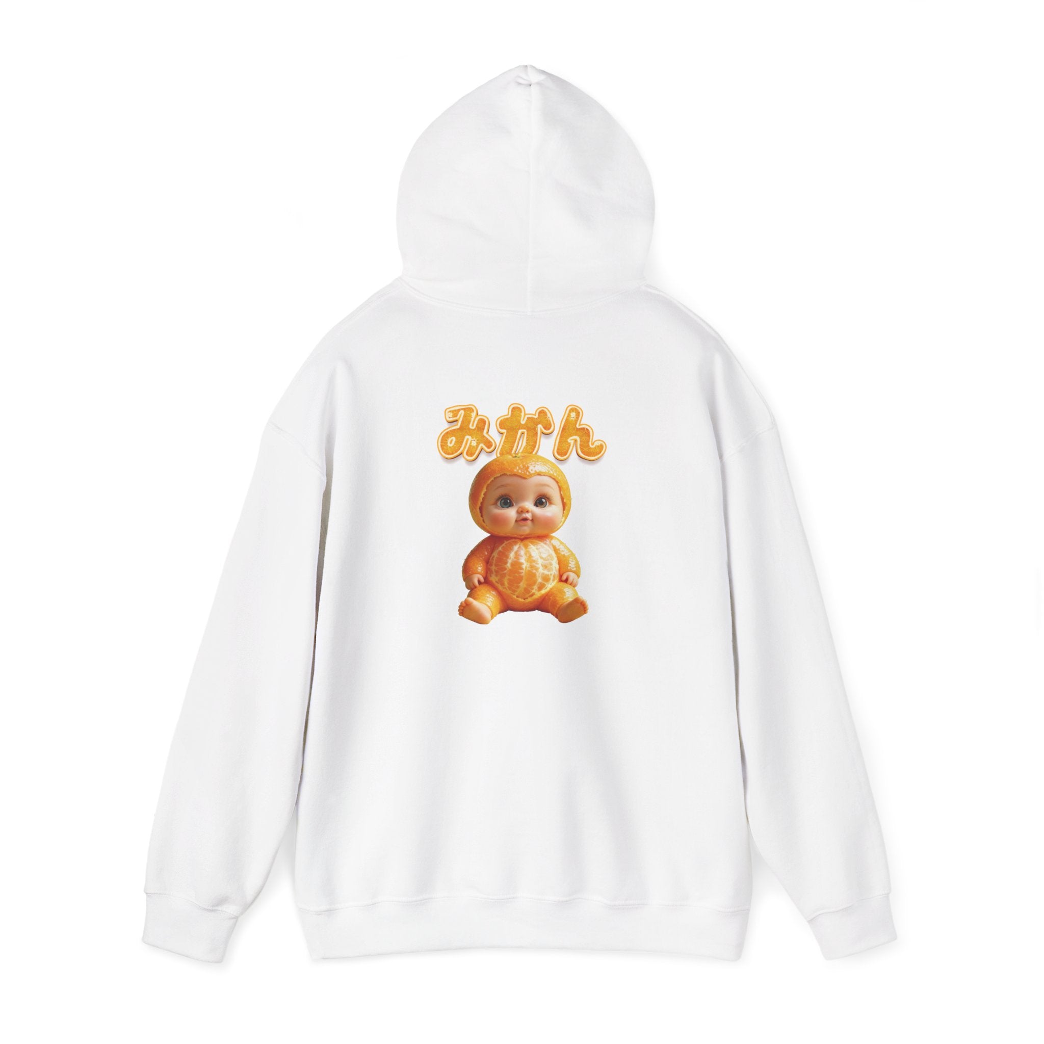 Unisex Hoodie Mikan Baby Cute Orange Character Graphic Sweatshirt (YouTube Store Edition) | Unisex Heavy Blend™ Hooded Sweatshirt