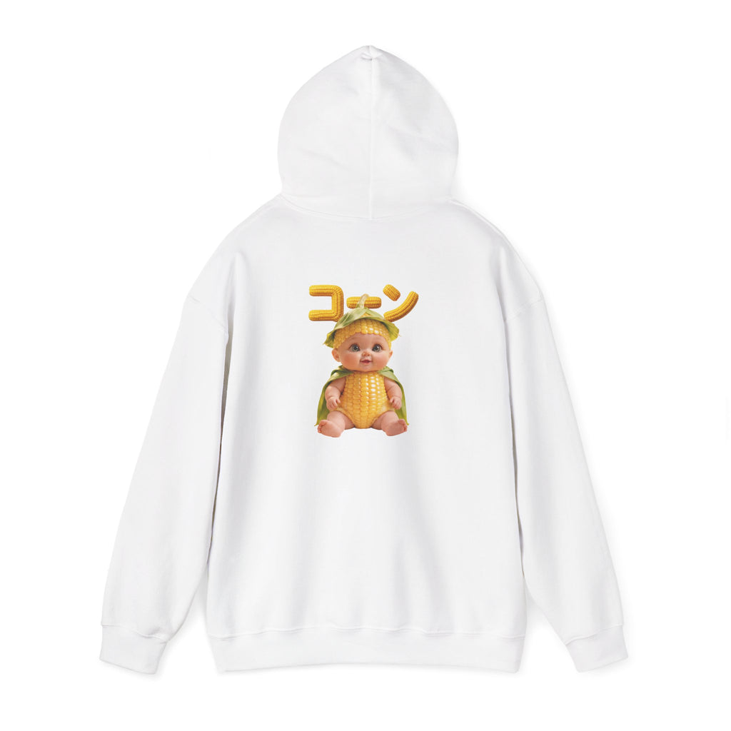 Corn Baby Hoodie Cute Character Sweatshirt Unisex Graphic Kawaii Hoodie | Unisex Heavy Blend™ Hooded Sweatshirt