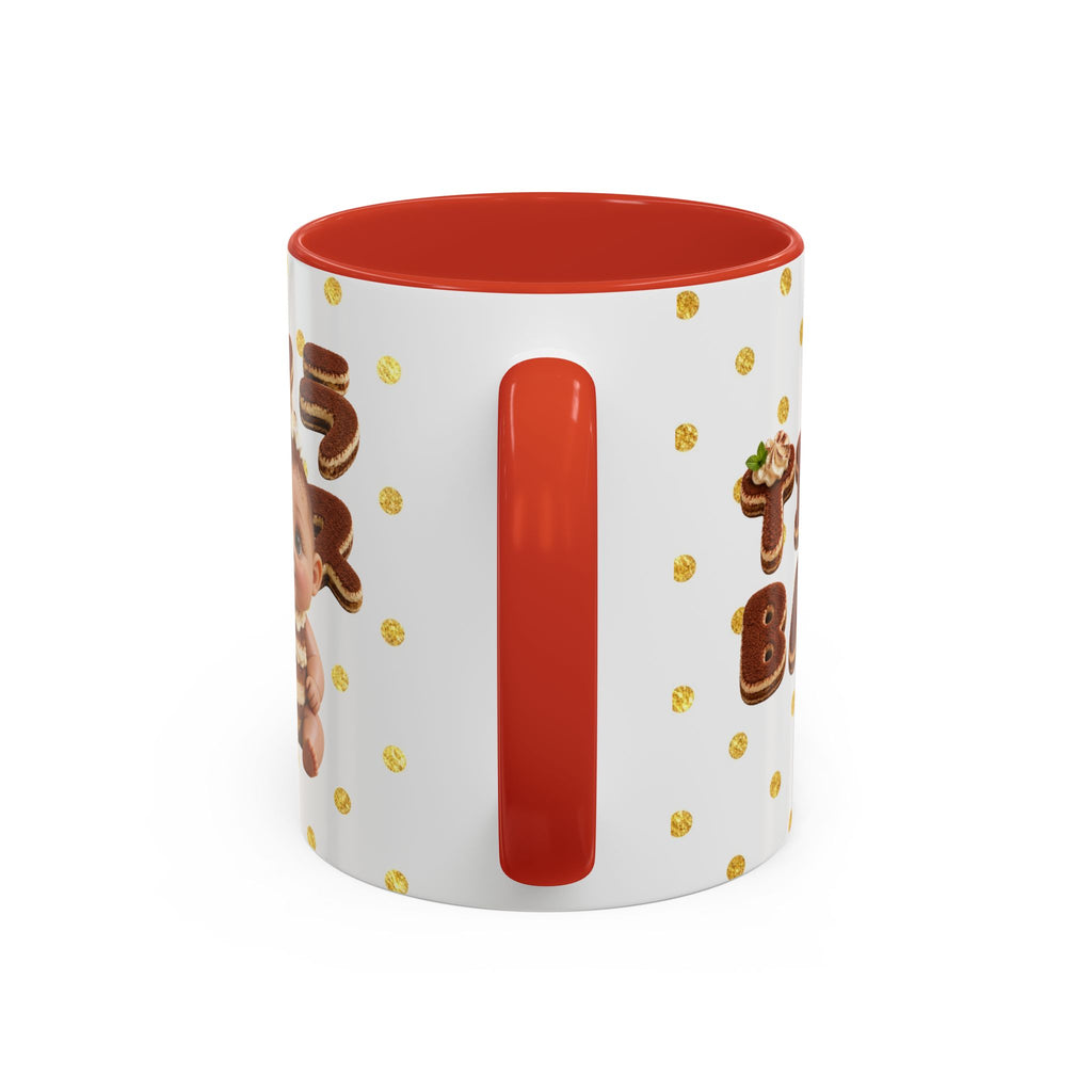 TiraBaby Red Accent Mug Tiramisu Dessert Character (YouTube Store Edition) | Accent Coffee Mug (11oz)