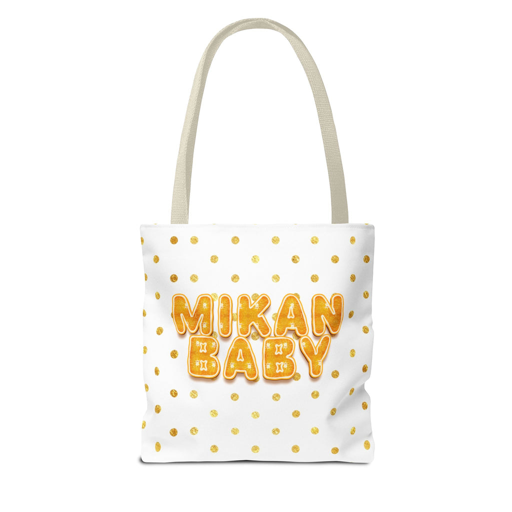 Mikan Baby Kawaii Tote Bag Orange Baby Illustration Tote Bag (AOP)
