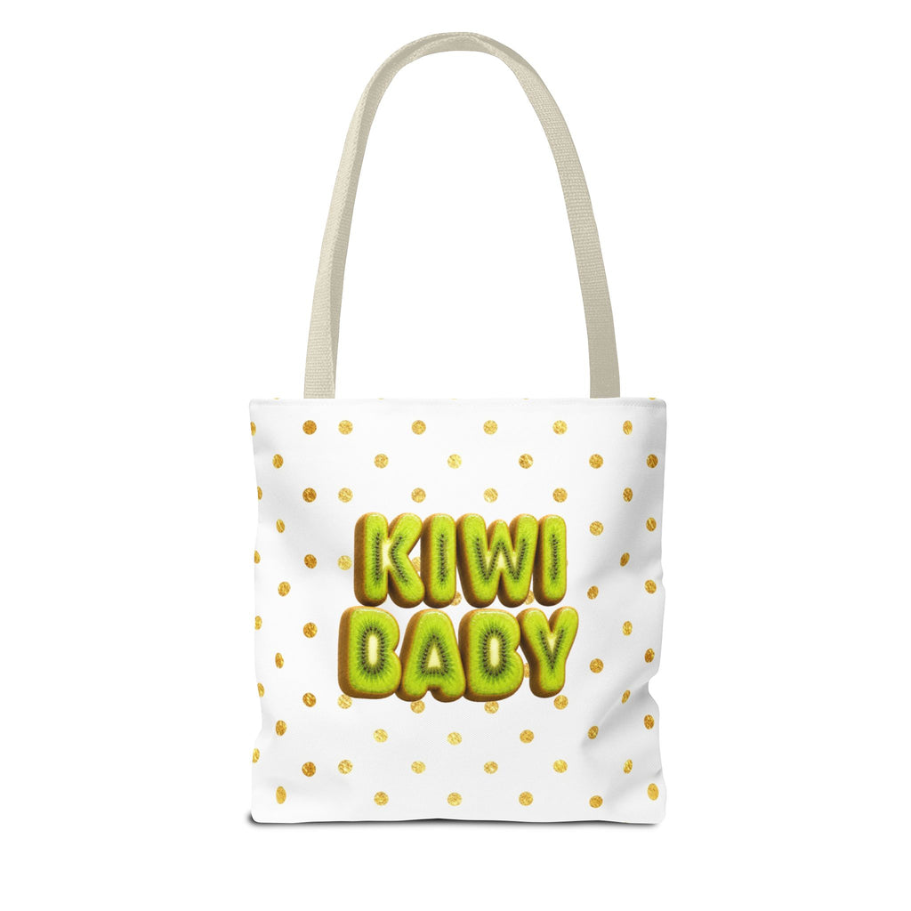 Kiwi Baby Tote Bag Cute Fruit Character Gold Dot Bag | Tote Bag (AOP)