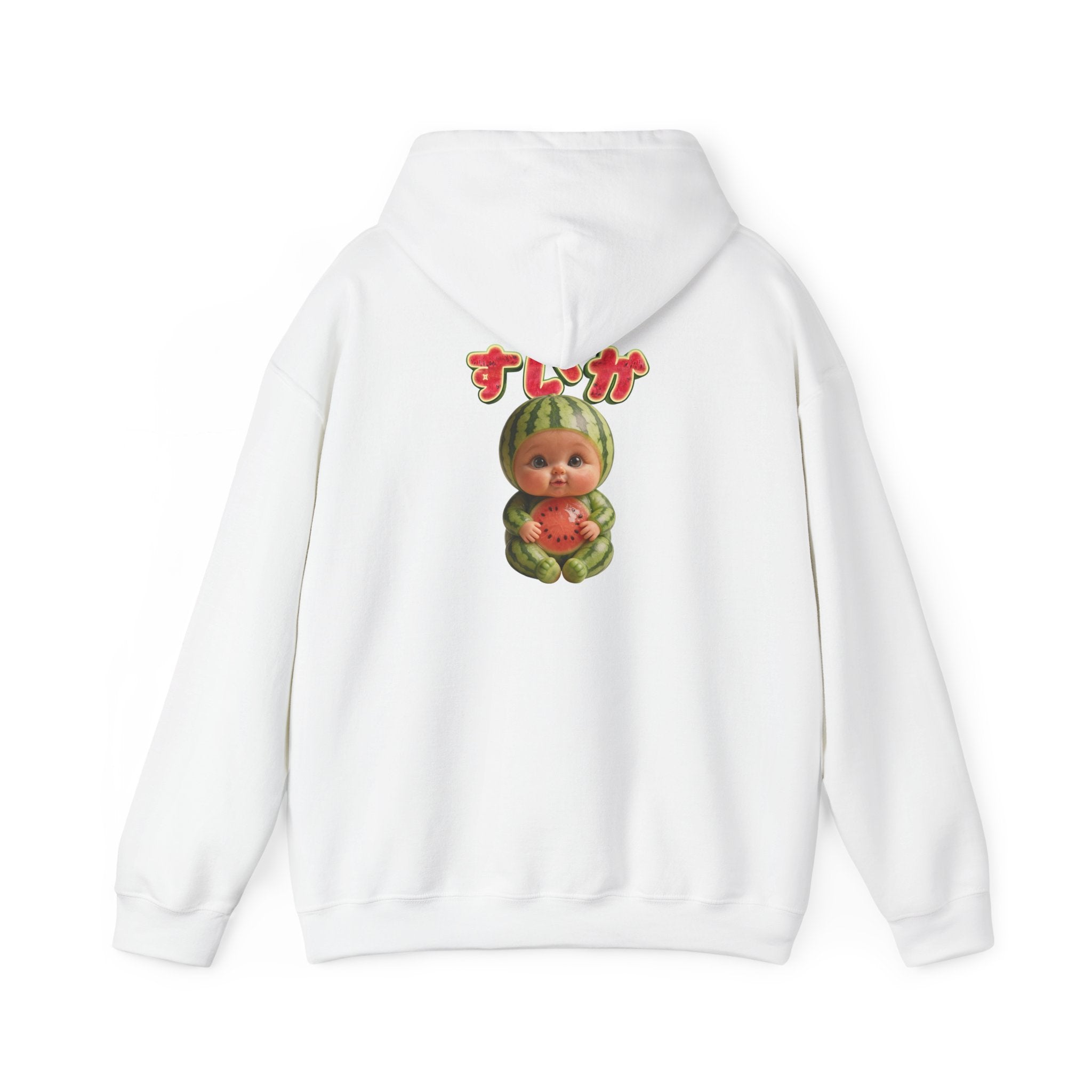 Unisex Hoodie Suika Baby Graphic Sweatshirt Cute Fruit Character Pullover | Unisex Heavy Blend™ Hooded Sweatshirt