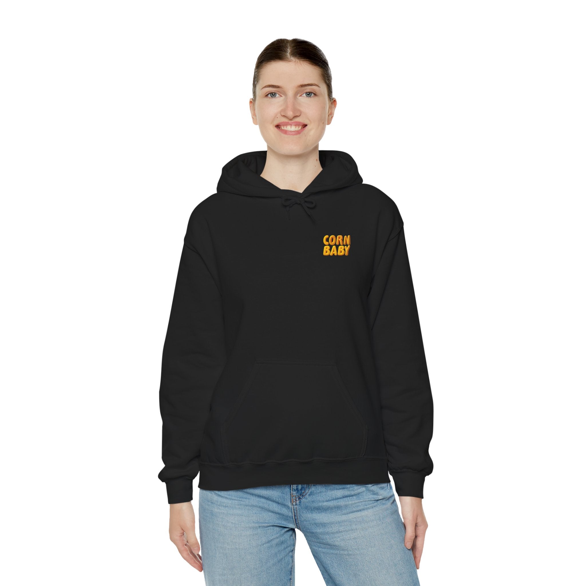 Corn Baby Hoodie Cute Character Sweatshirt Unisex Graphic Kawaii Hoodie | Unisex Heavy Blend™ Hooded Sweatshirt