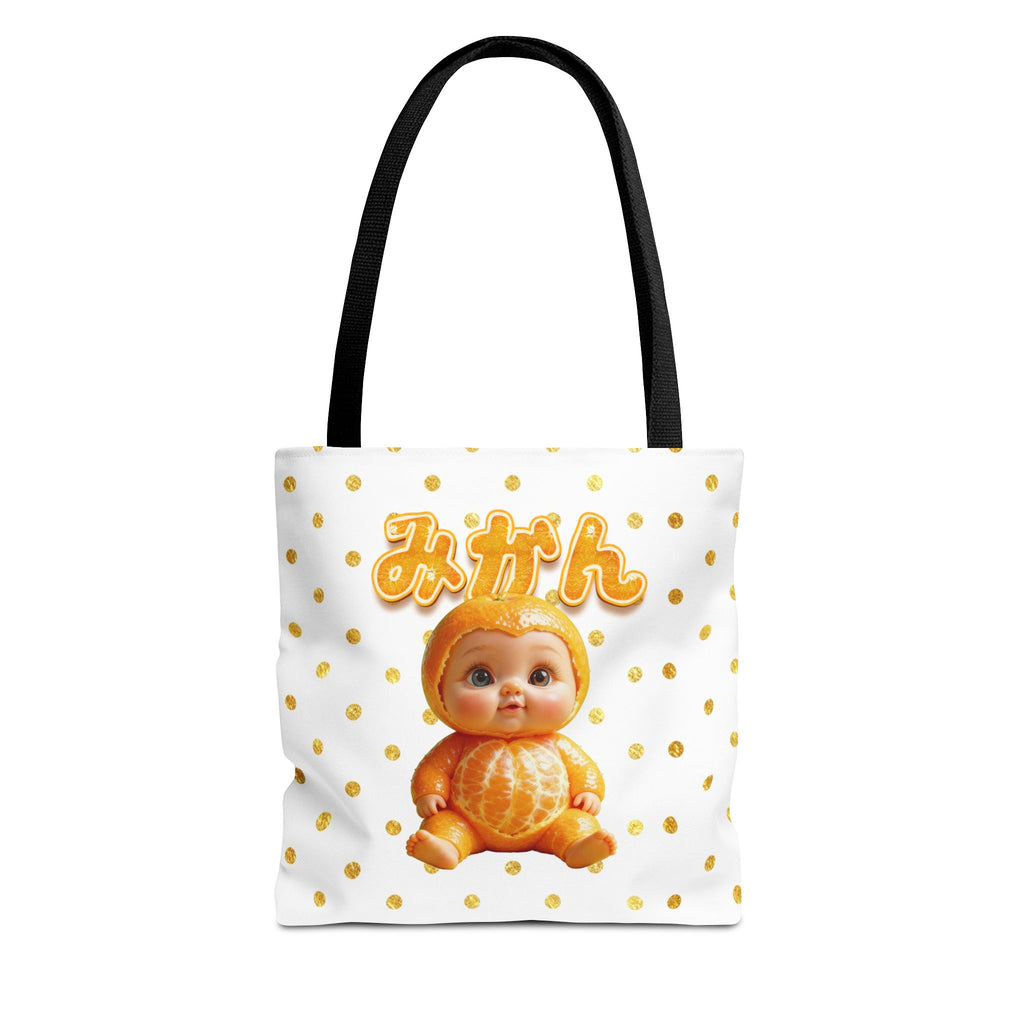 Mikan Baby Kawaii Tote Bag Orange Baby Illustration Tote Bag (AOP)