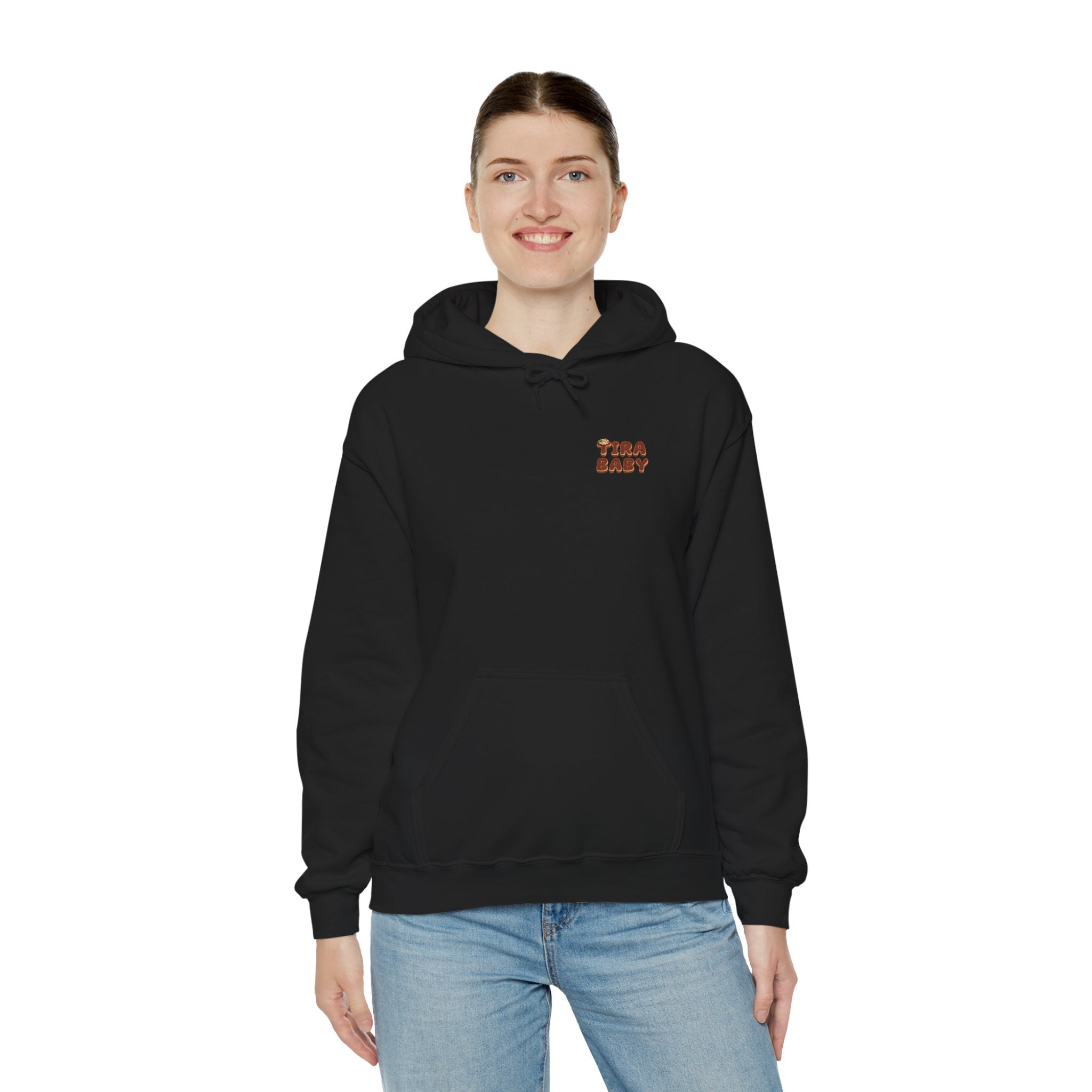 TiraBaby Graphic Hoodie Tiramisu Dessert Character (YouTube Store Edition) | Unisex Heavy Blend™ Hooded Sweatshirt