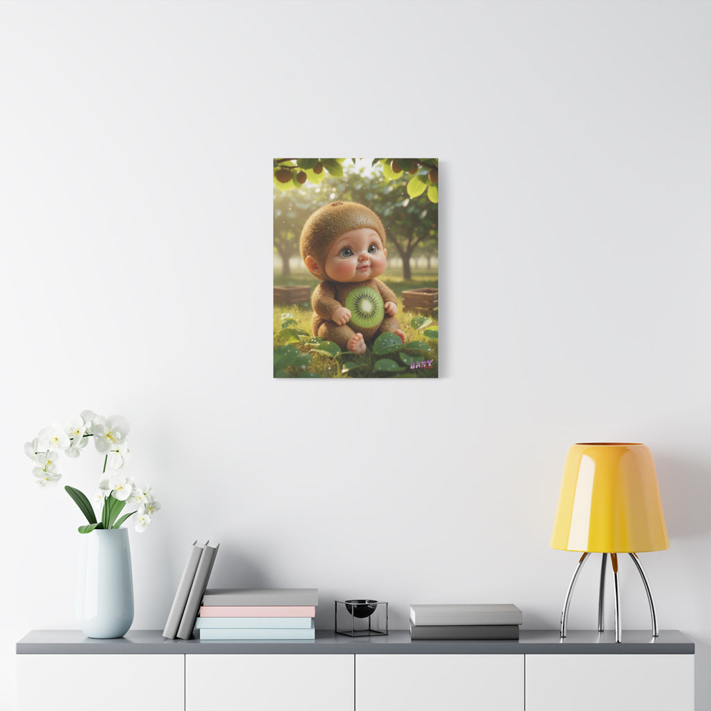 KiwiBaby Canvas Wall Art Cute Orchard Nursery Decor | Matte Canvas, Stretched, 1.25"