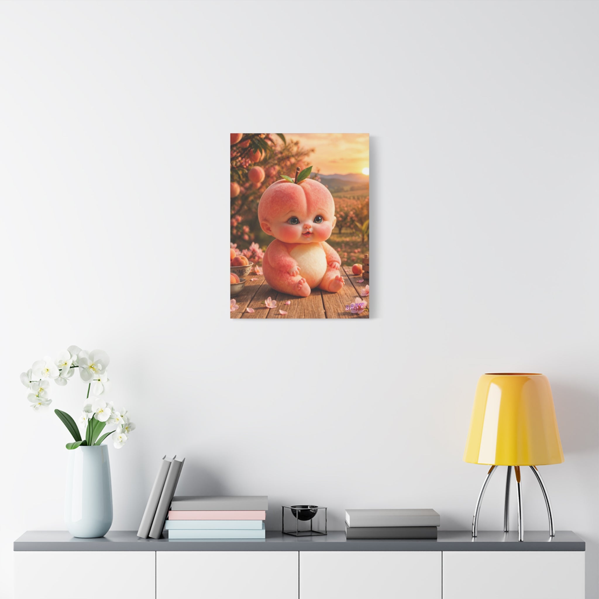 Peach Baby Canvas Wall Art Cute Orchard Fantasy (YouTube Store  Edition) | Matte Canvas, Stretched, 1.25"
