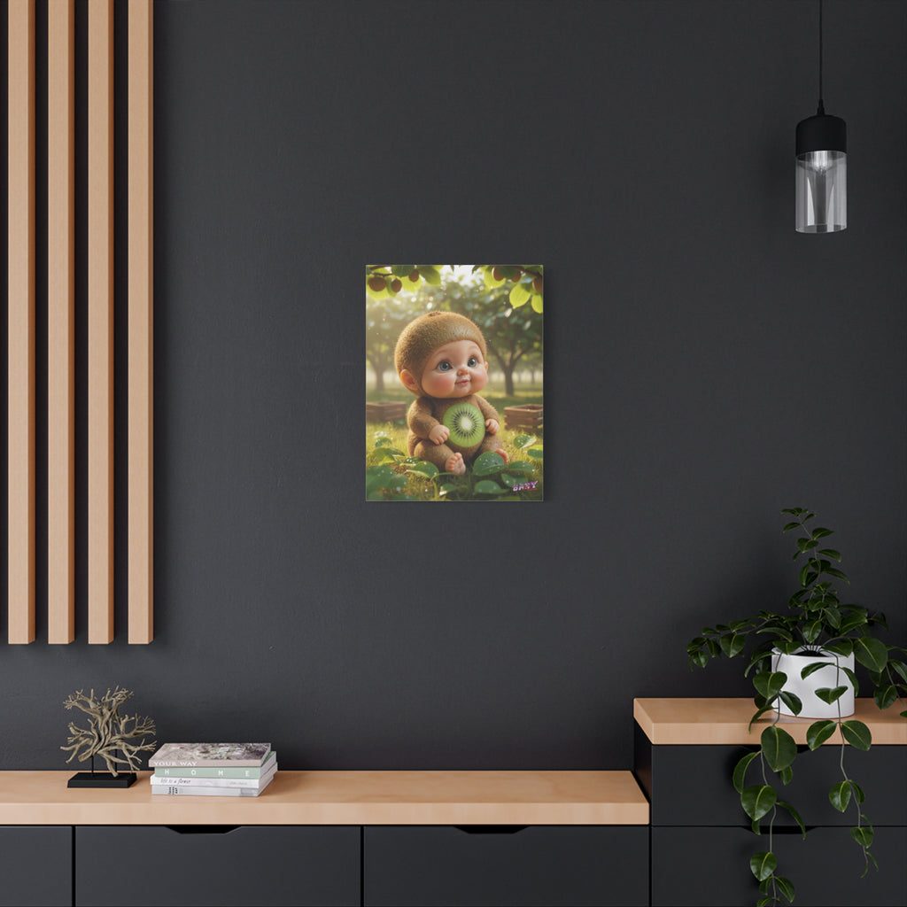 KiwiBaby Canvas Wall Art Cute Orchard Nursery Decor | Matte Canvas, Stretched, 1.25"