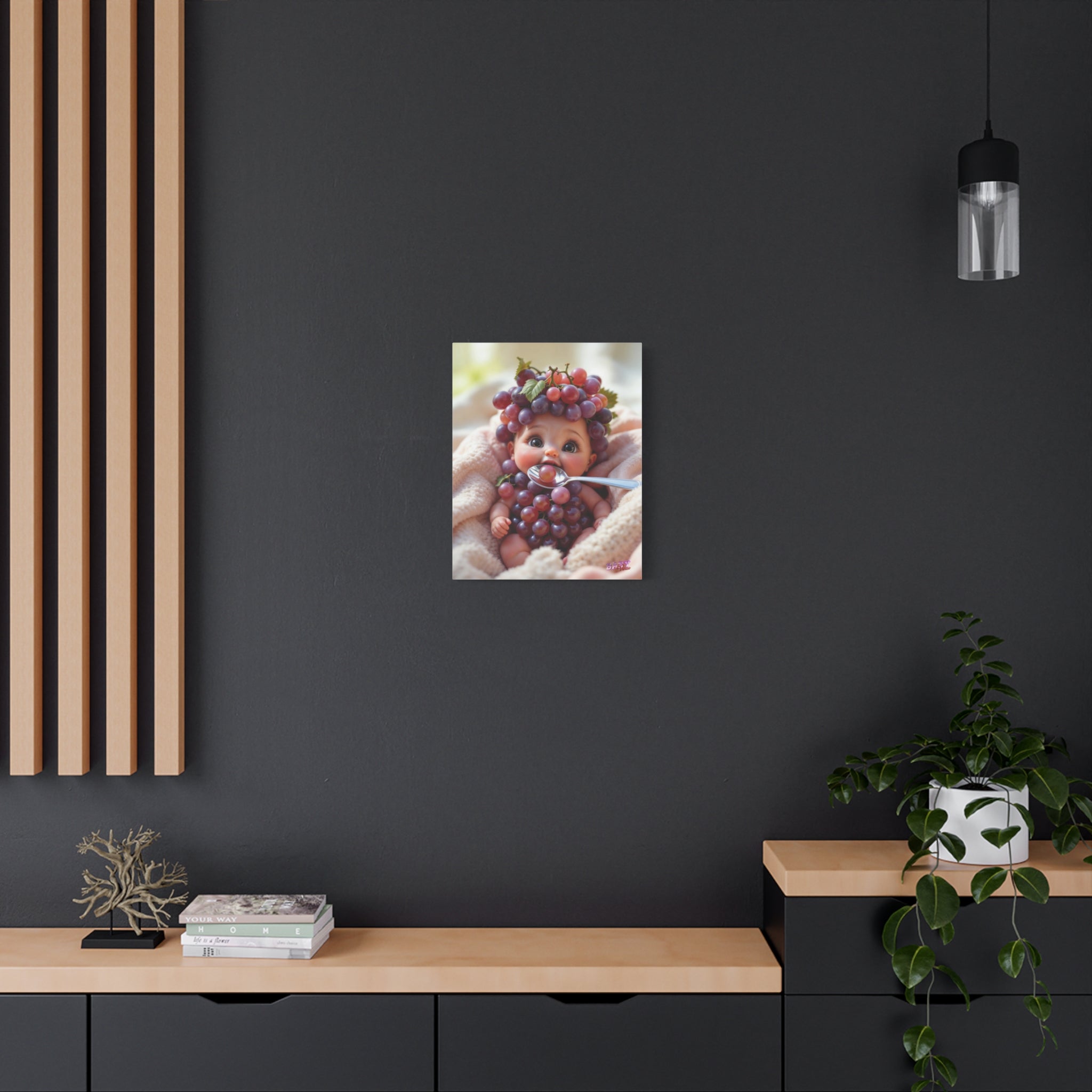 Matte Canvas Wall Art BunchBaby Grape Baby Character (YouTube Store Edition) | Matte Canvas, Stretched, 1.25"