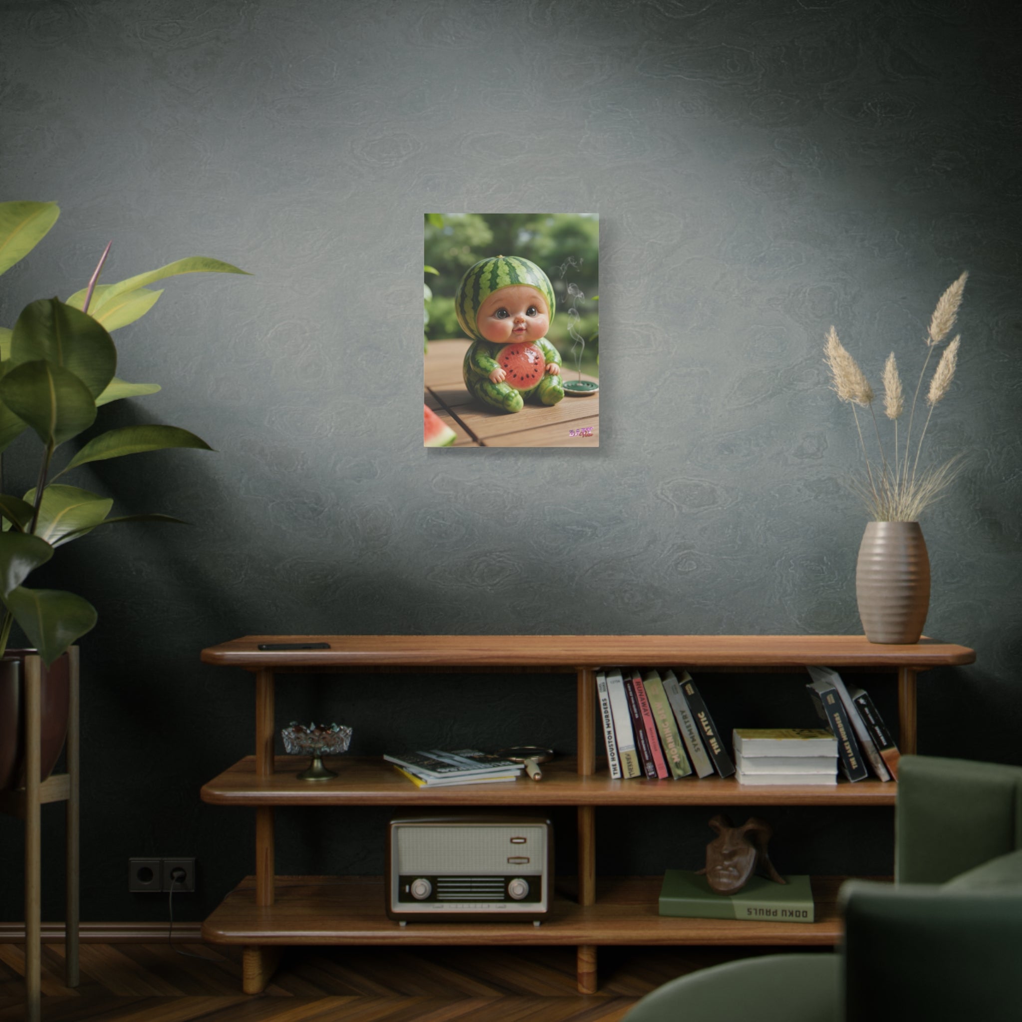 Canvas Wall Art SuikaBaby Cute Watermelon Baby Character (YouTube Store Edition) | Matte Canvas, Stretched, 1.25"