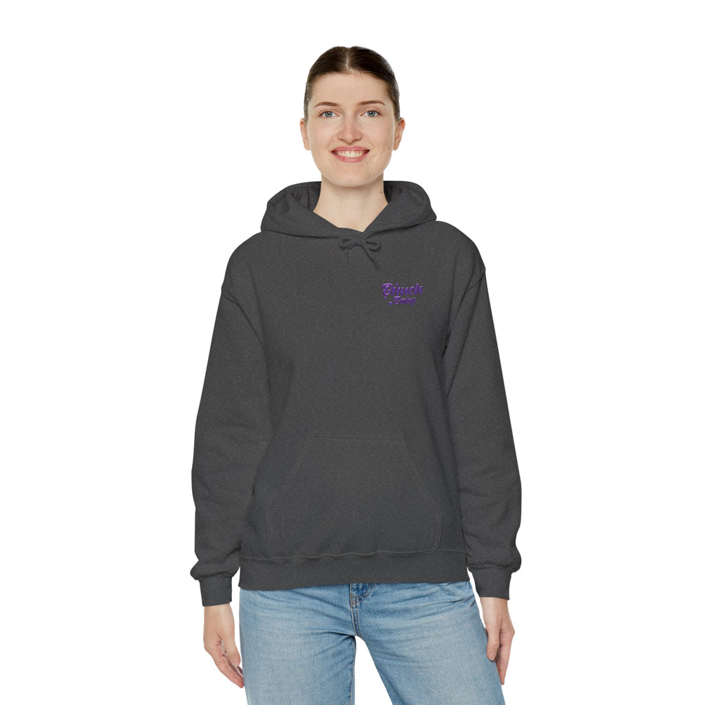 Unisex Hoodie Bunch Baby Cute Grape Character Graphic Sweatshirt Back Print | Unisex Heavy Blend™ Hooded Sweatshirt