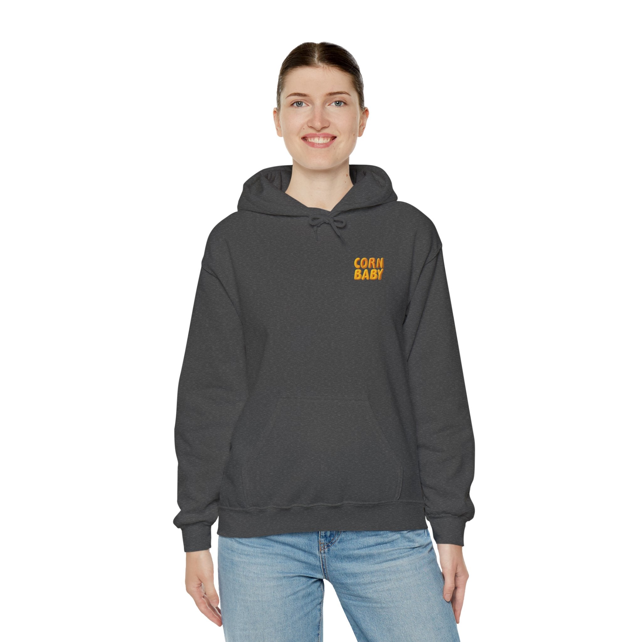 Corn Baby Hoodie Cute Character Sweatshirt Unisex Graphic Kawaii Hoodie | Unisex Heavy Blend™ Hooded Sweatshirt