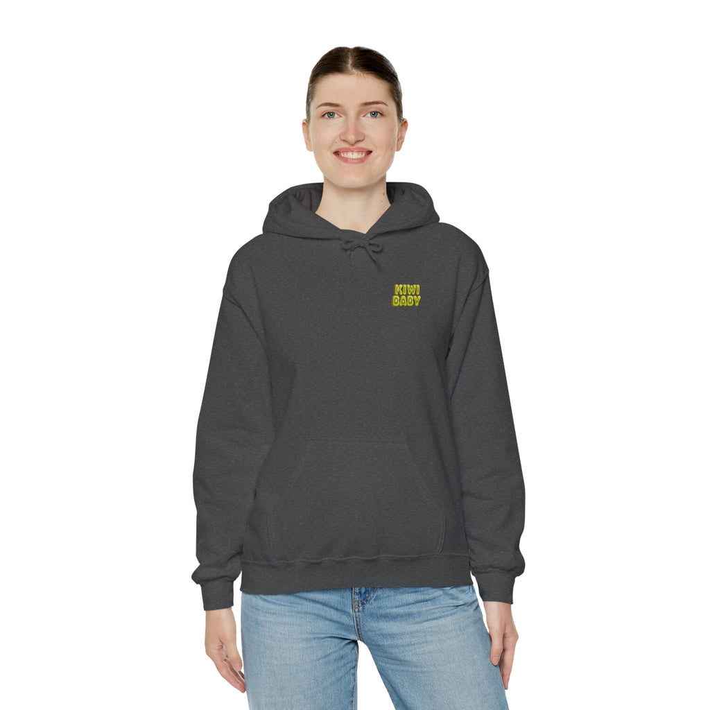 Kiwi Baby Hoodie Cute Fruit Character Back Print | Unisex Heavy Blend™ Hooded Sweatshirt