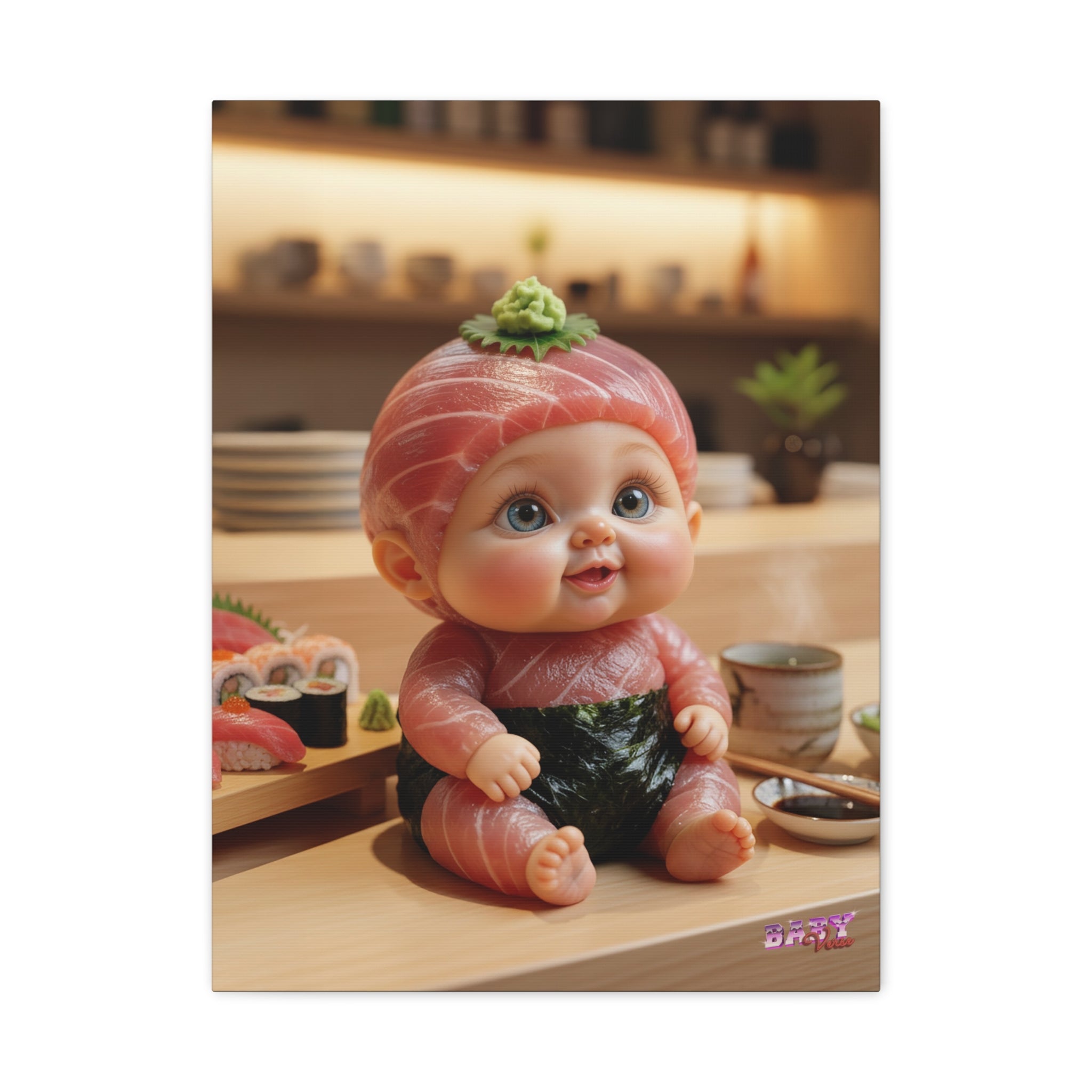 Canvas Wall Art TunaBaby Maguro Sushi Character (YouTube Store Edition) | Matte Canvas, Stretched, 1.25"