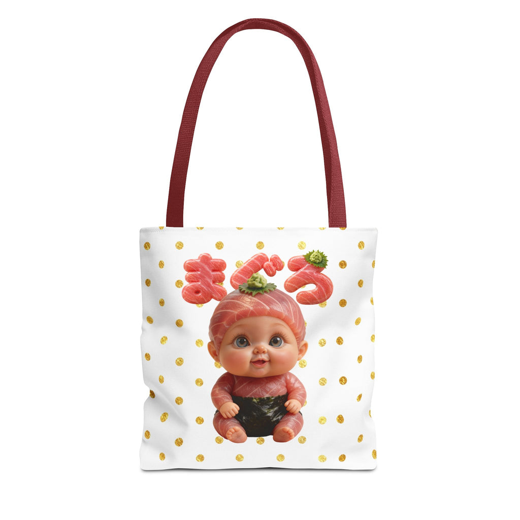 Tote Bag Tuna Baby Maguro Sushi Character Japanese Text | Tote Bag (AOP)