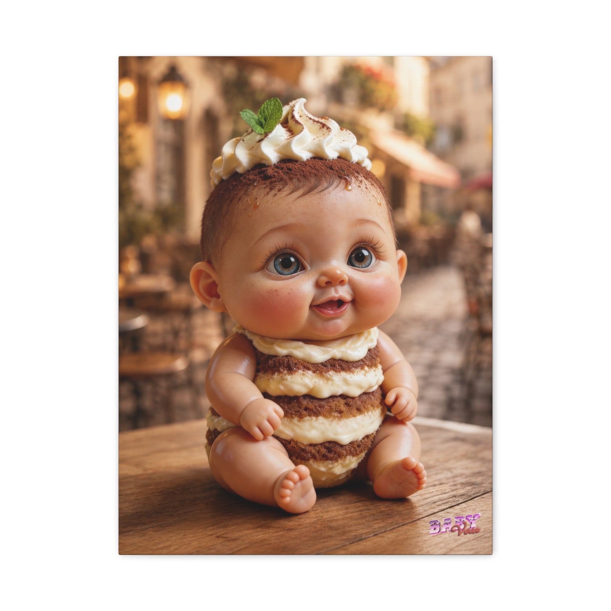 Canvas Wall Art TiraBaby Tiramisu Baby Character (YouTube Store Edition) | Matte Canvas, Stretched, 1.25"