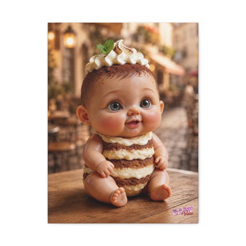 Canvas Wall Art TiraBaby Tiramisu Baby Character (YouTube Store Edition) | Matte Canvas, Stretched, 1.25"