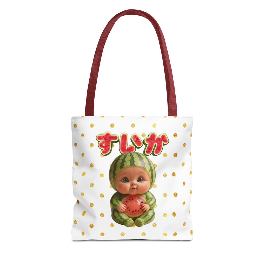 Watermelon Baby Tote Bag Cute Japanese Character Design | Tote Bag (AOP)