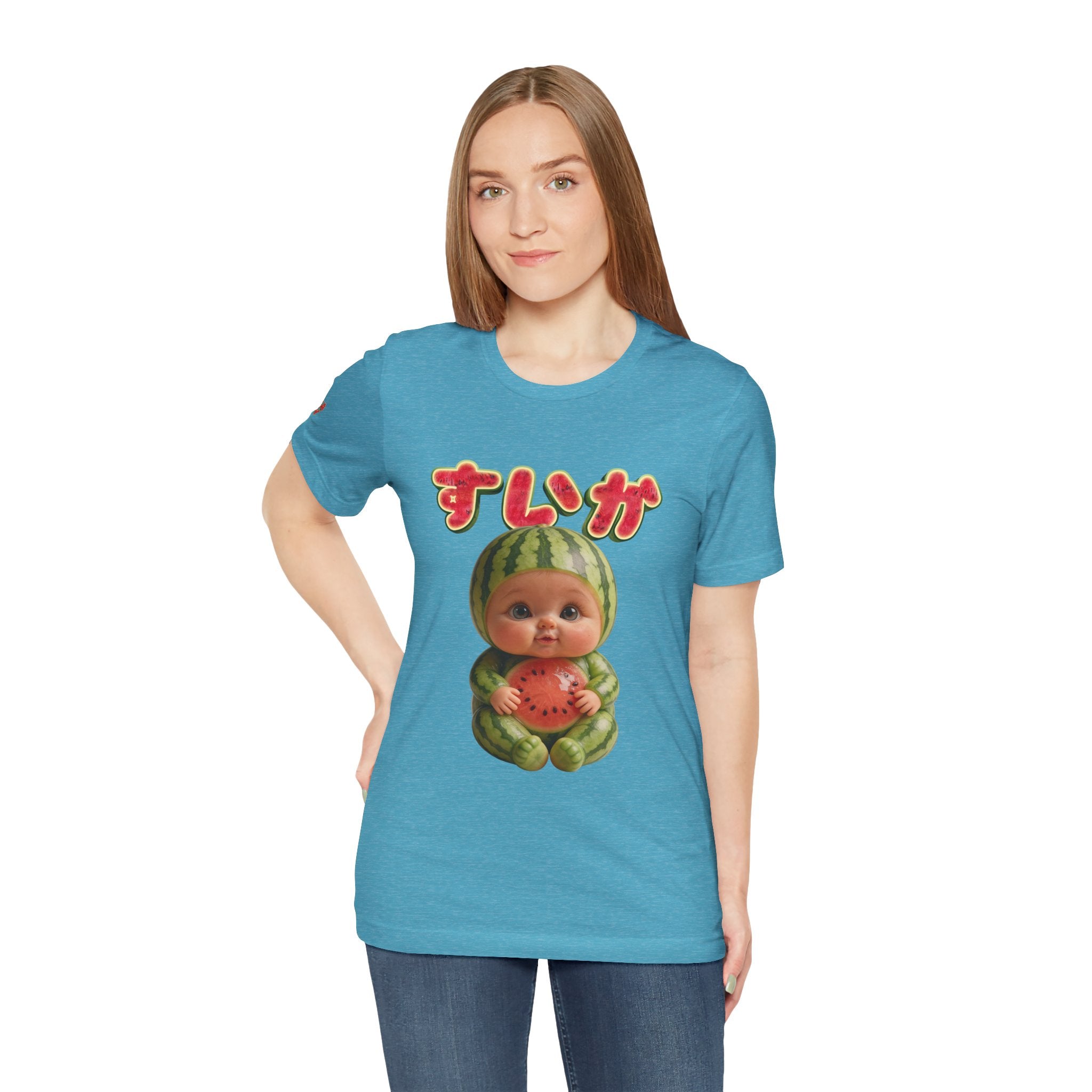 Watermelon Baby Graphic T Shirt Suika Baby Cute Fruit Design | Unisex Jersey Short Sleeve Tee