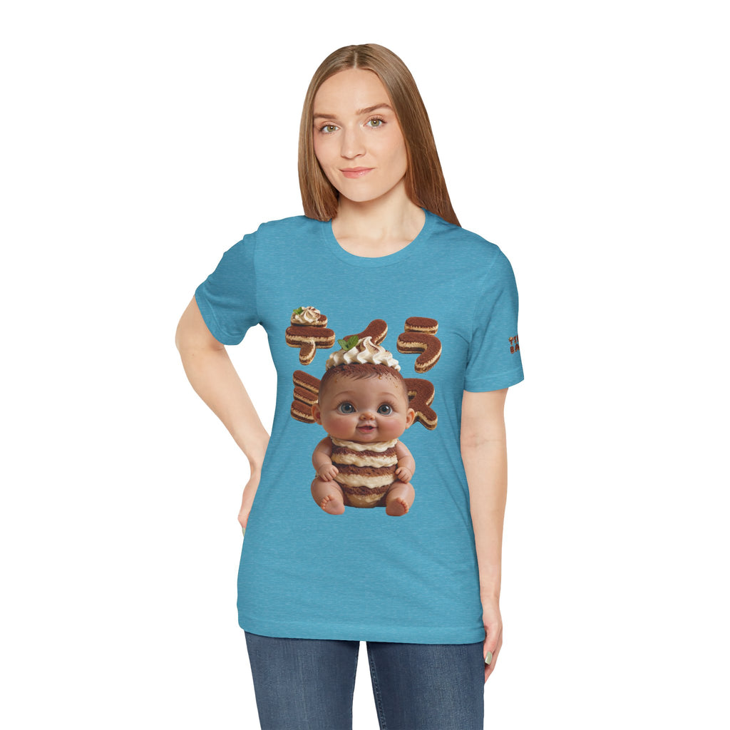 TiraBaby Graphic T Shirt Cute Tiramisu Dessert Character (YouTube Store Edition) | Unisex Jersey Short Sleeve Tee